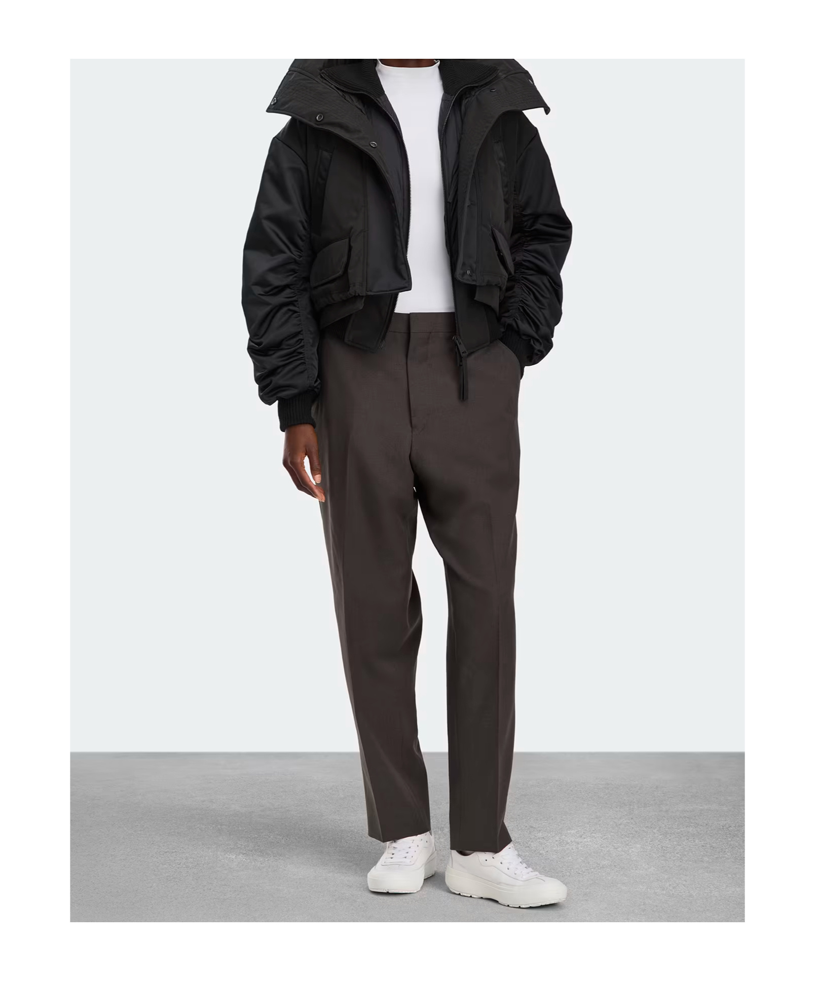 Canada Goose Cropped Hooded Jacket In Black