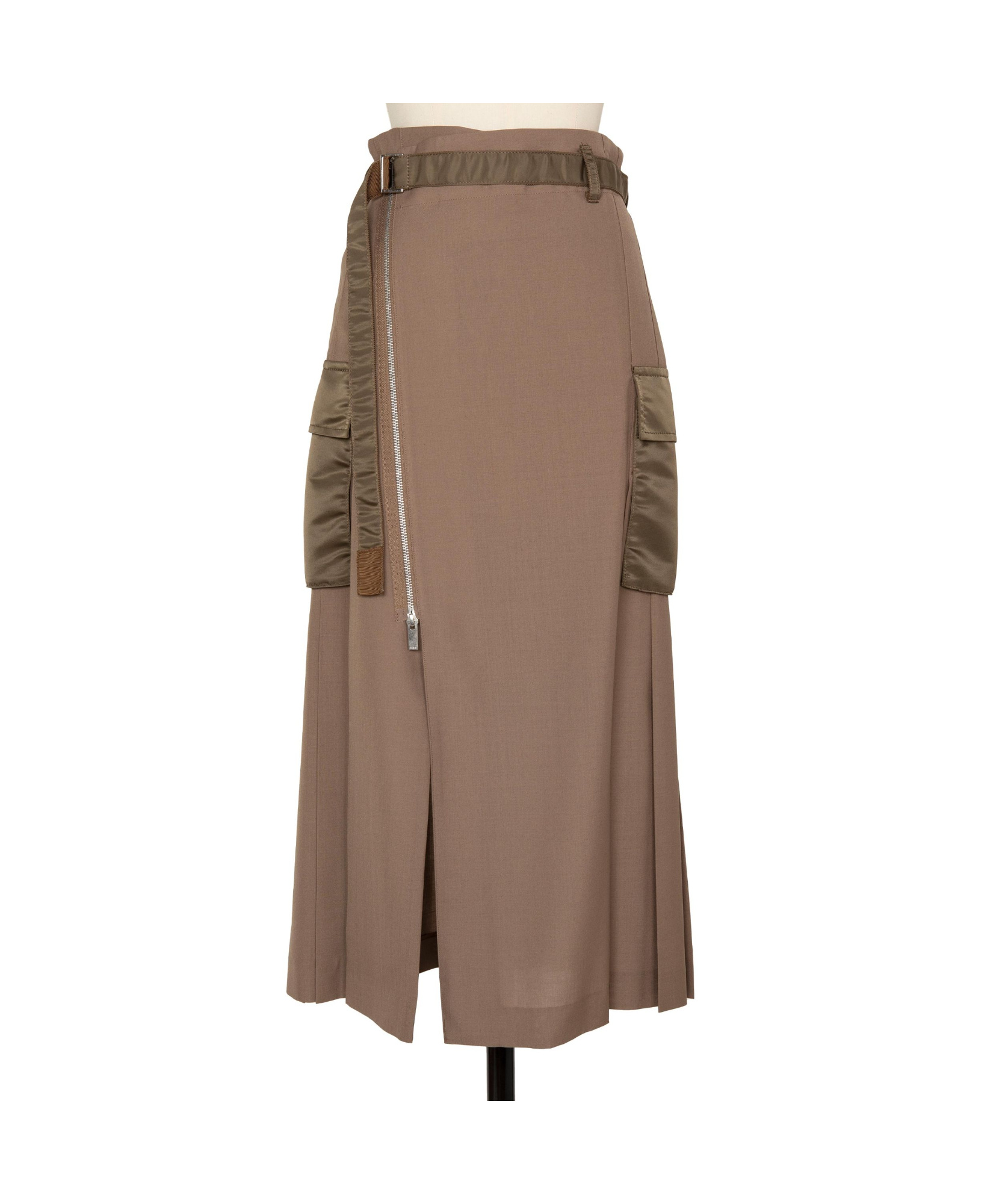 SACAI PLEATED DETAILING SKIRT