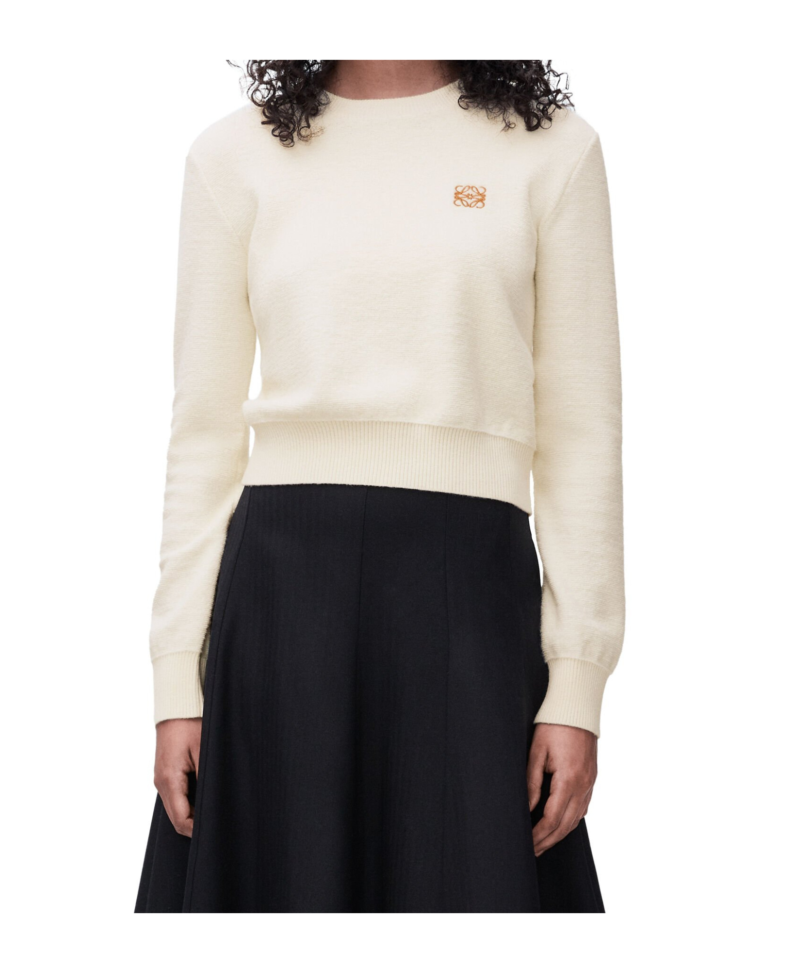 Shop Loewe Anagram Sweater In Wool In White