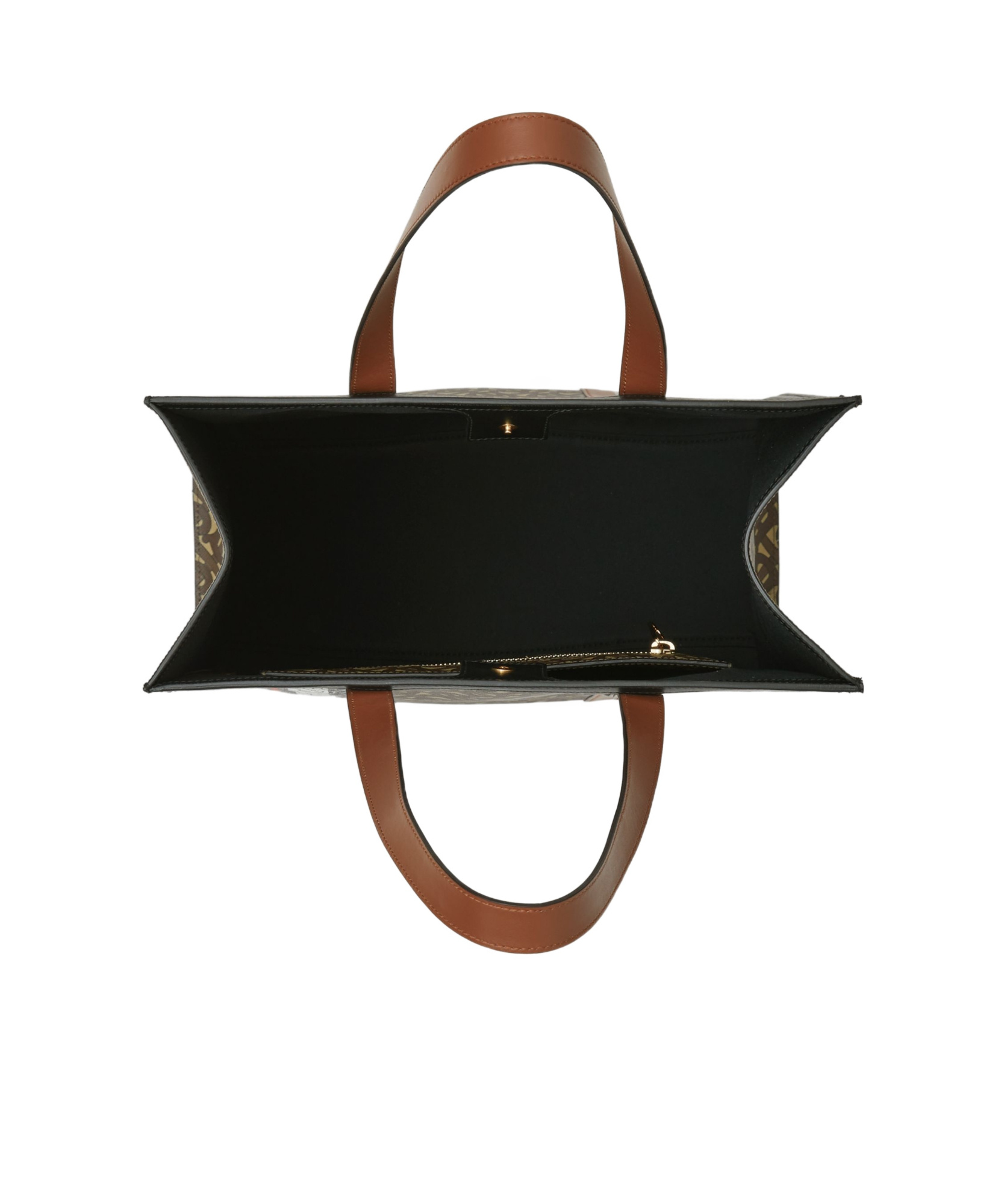 Burberry Monogram Stripe E-canvas Portrait Tote Bag In Multicolor