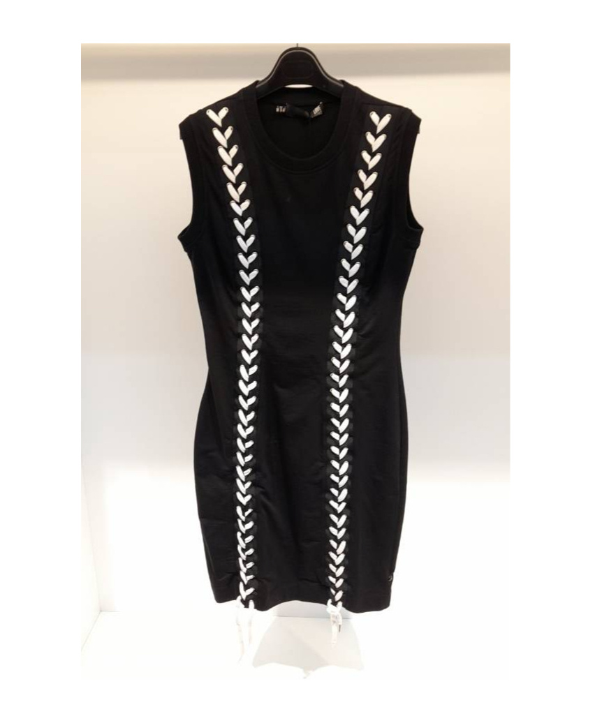 MOSCHINO ROUND COLLAR CONTRASTING DRESS