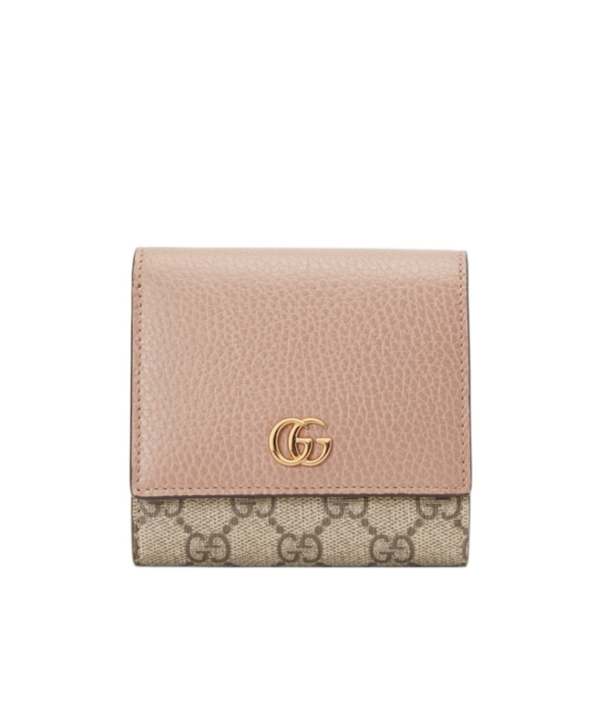 Gucci Small Gg Marmont Wallet In Nude