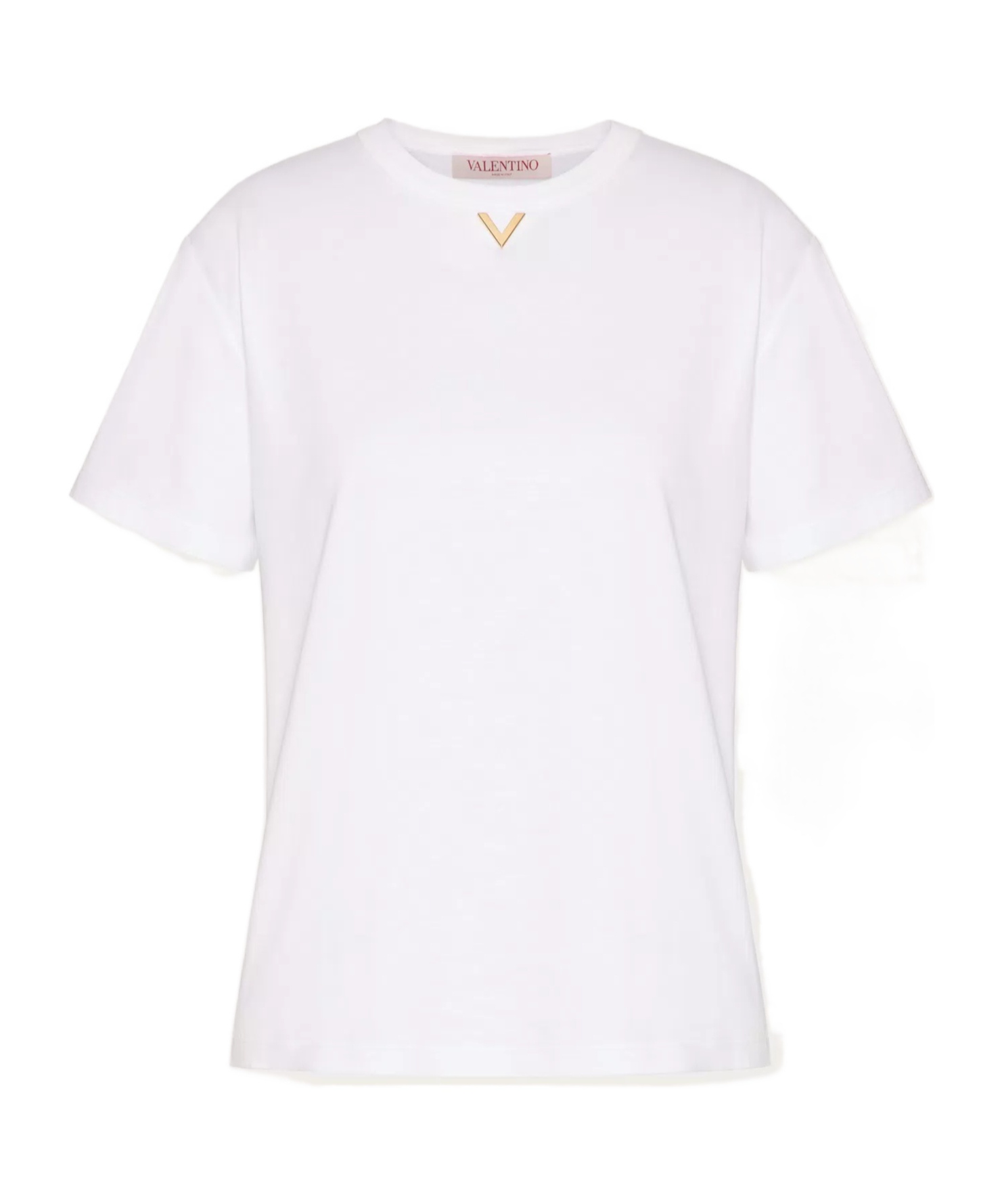 Shop Valentino Jersey Cotton T-shirt In White