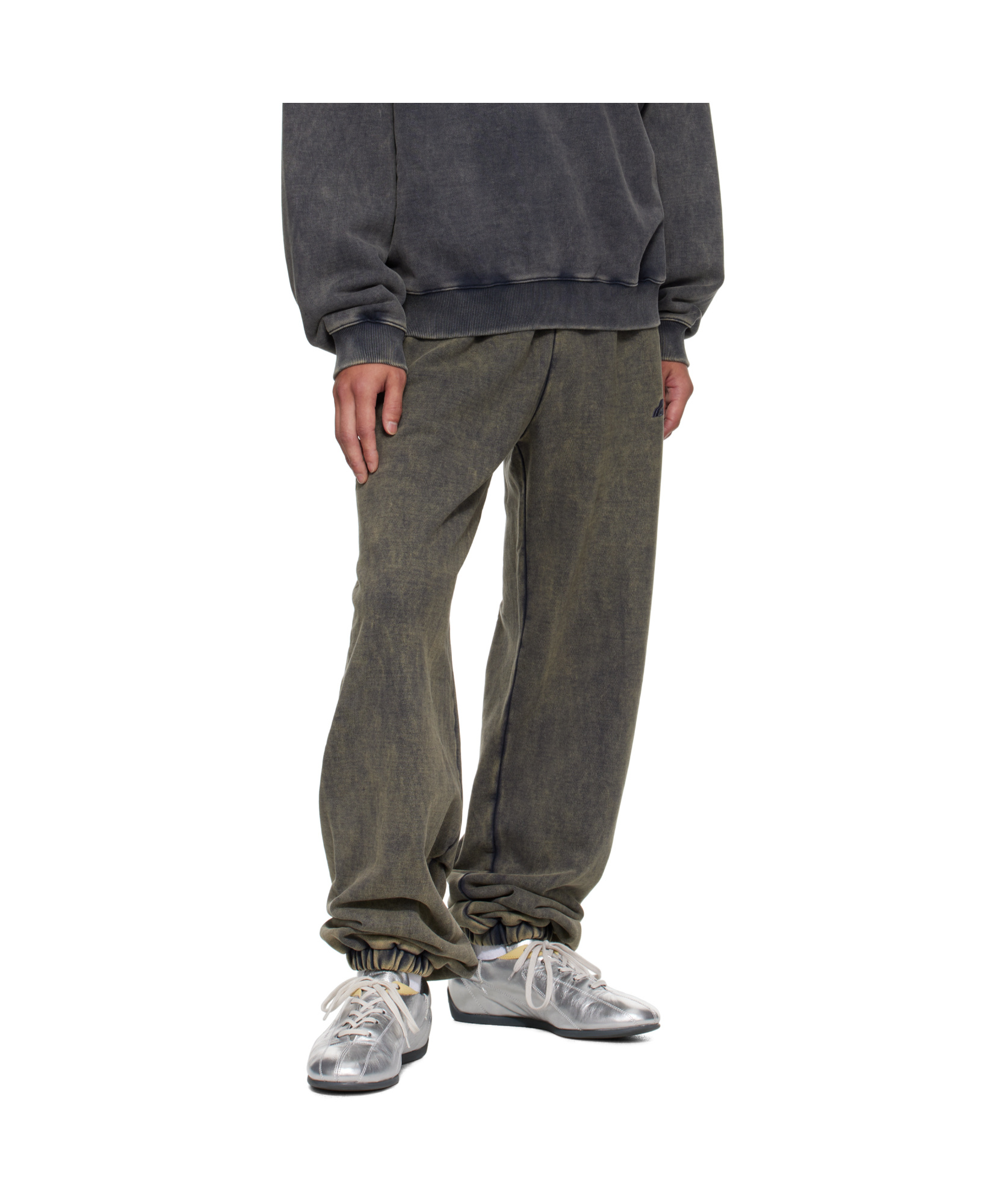We11 Done Teddy Id Jogger Sweatpants In Gray
