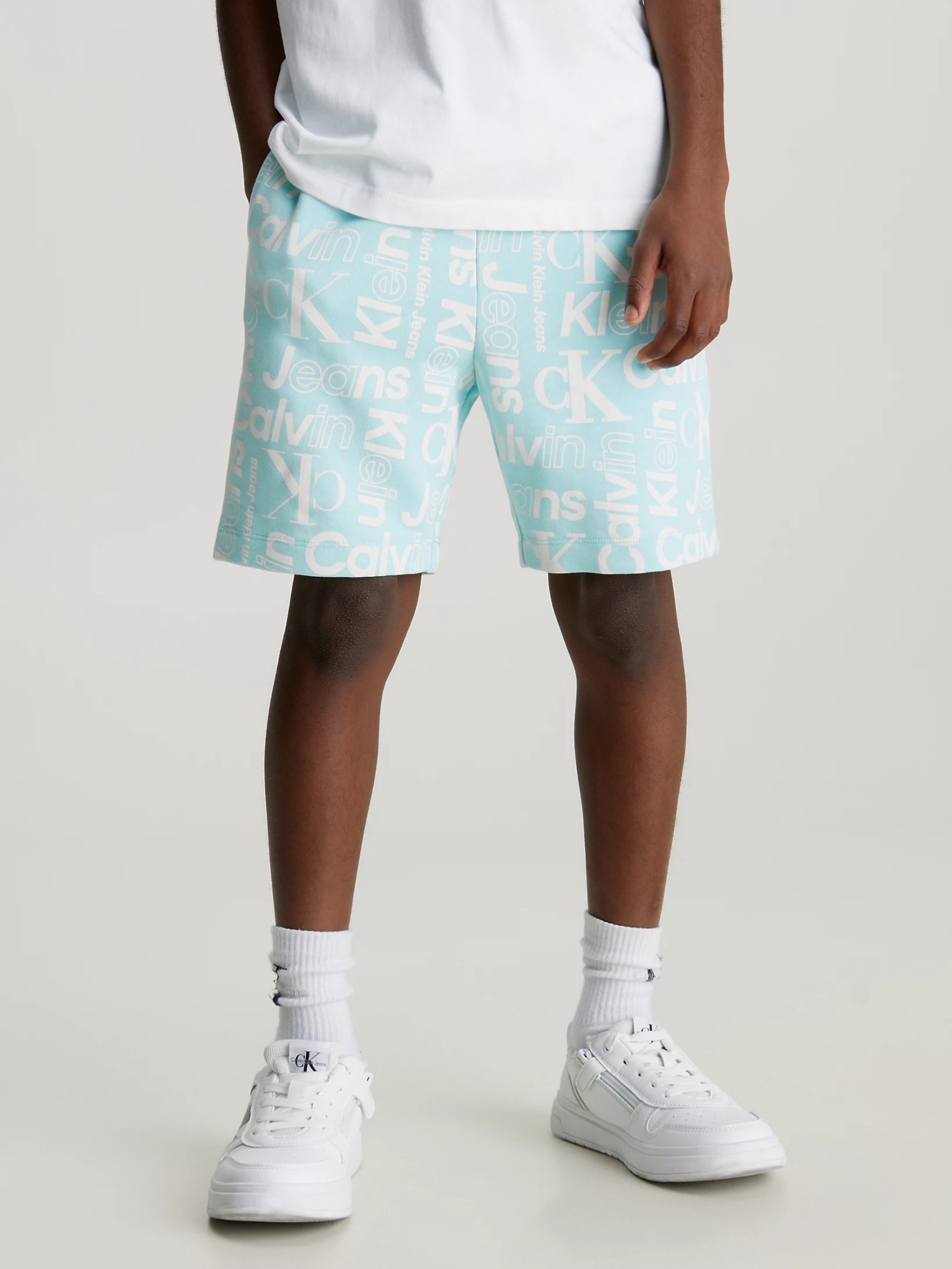 Calvin Klein Drawstring Shorts In Blue