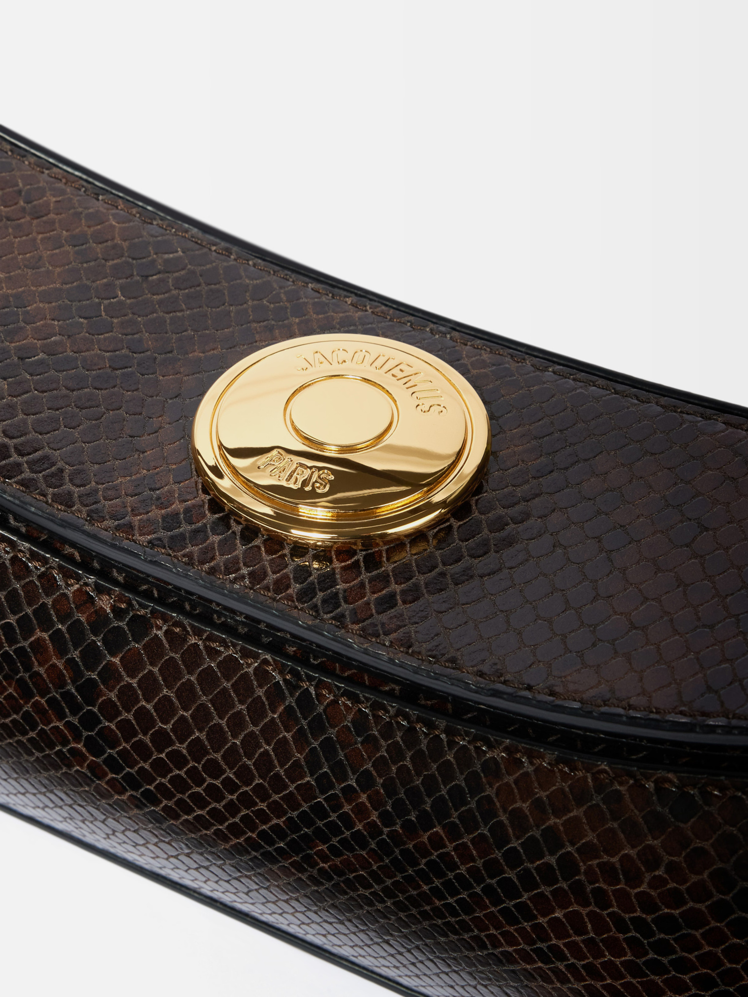 Jacquemus Le Calisson Crocodile-effect Leather Shoulder Bag In Black