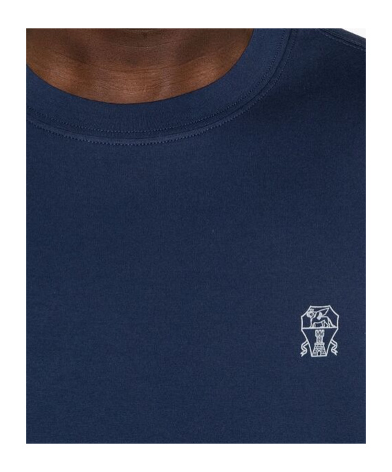Brunello Cucinelli Short-sleeved Polo Shirt In Blue