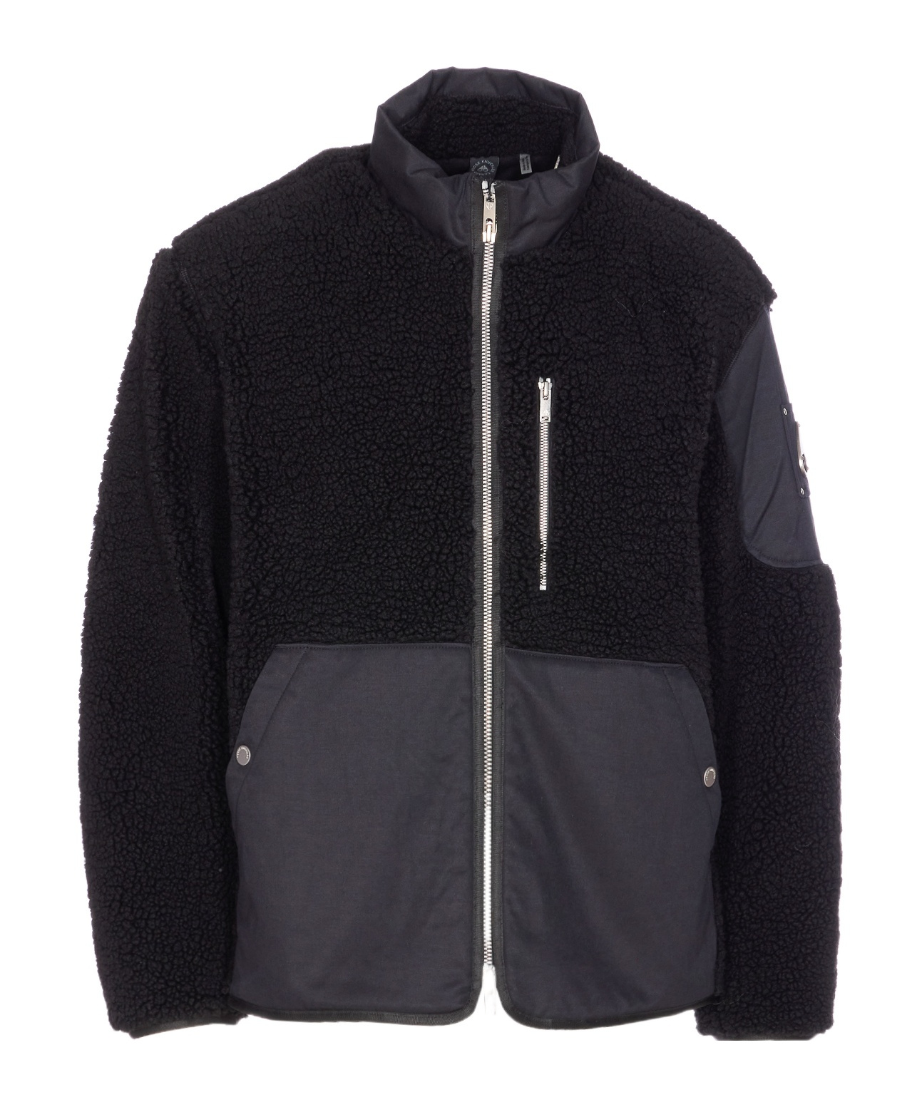 Moose Knuckles High Neck Down Jacket Pockets In Black