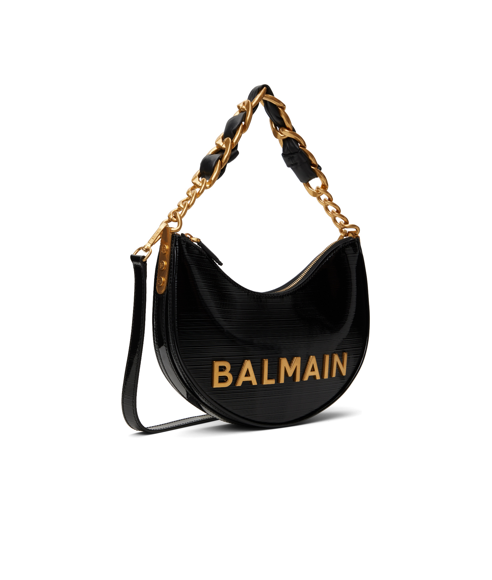 Balmain 1945 Soft Moon Tote Bag In Black