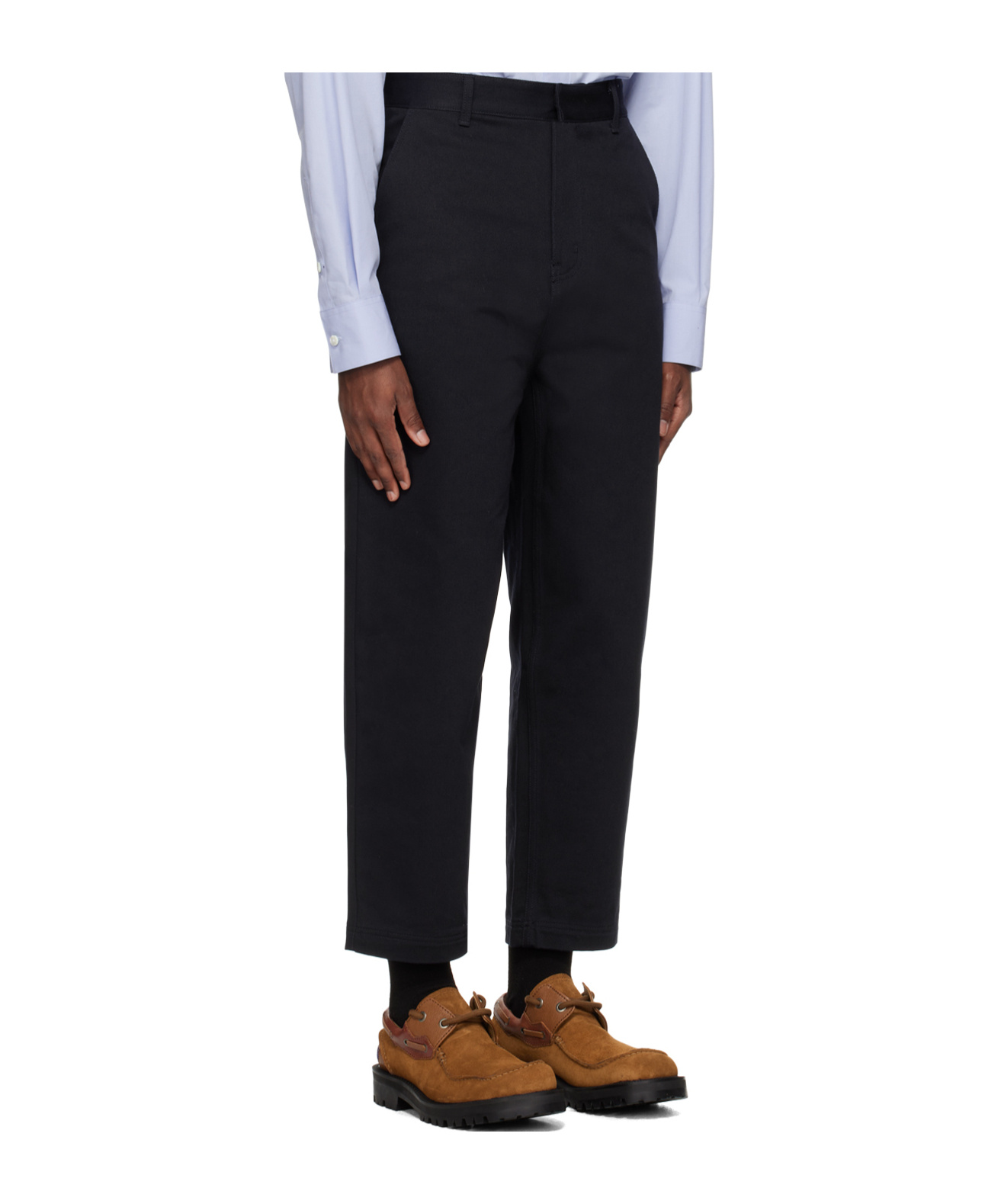 Ader Error Twill Waist-loop Casual Pants In Black