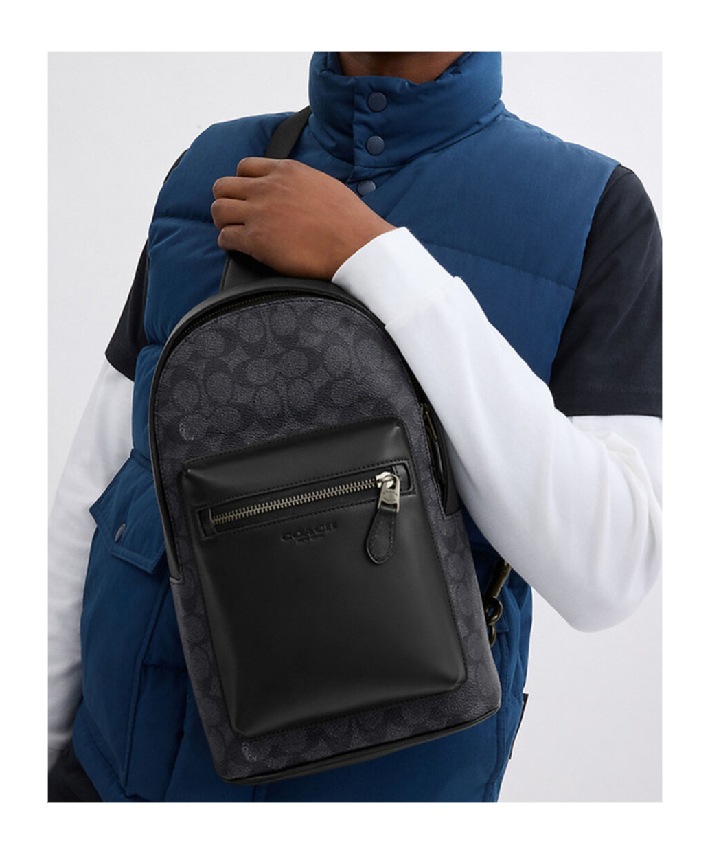 Coach West Pack's Iconic Cross-body Bag In Black