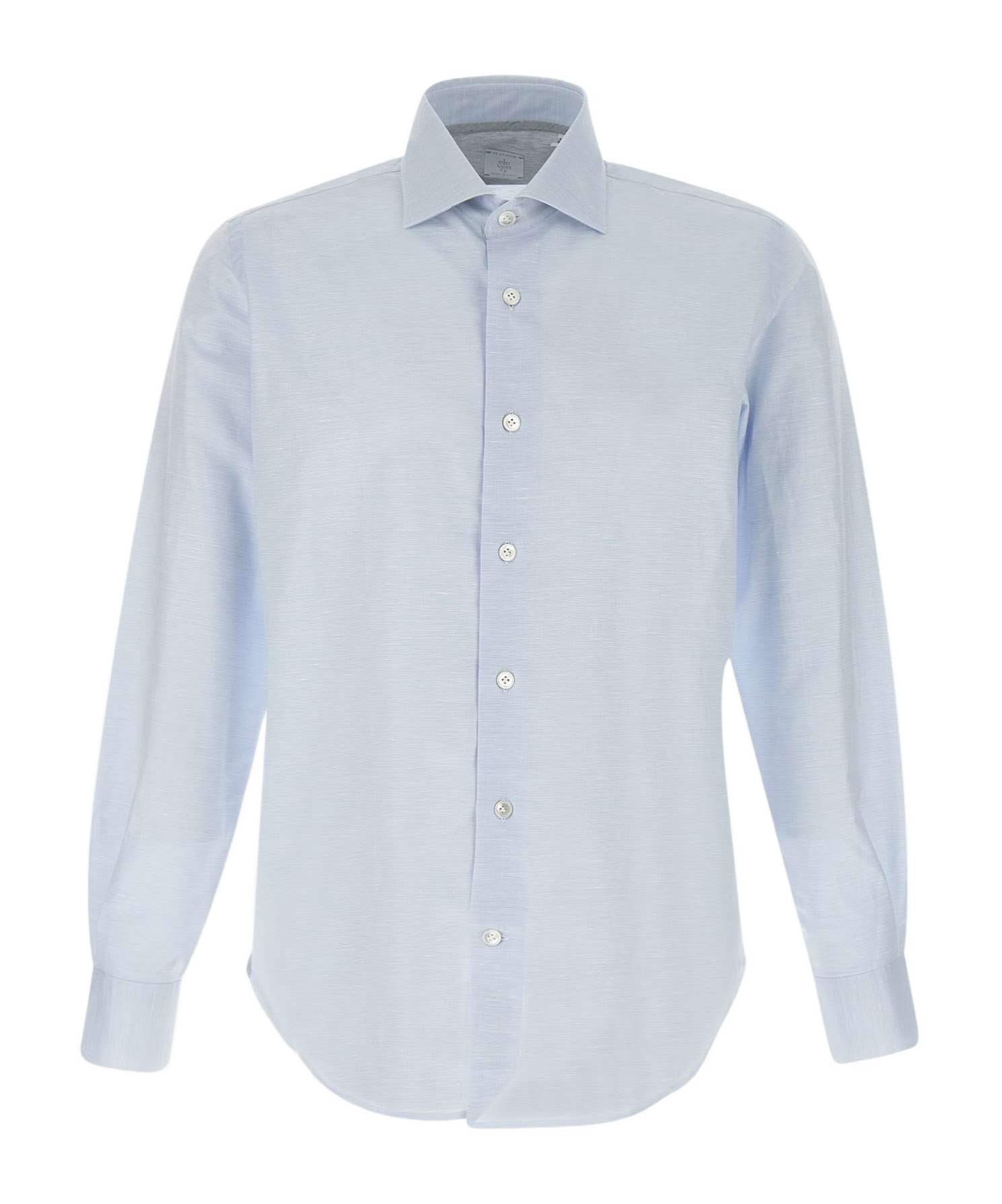 Eleventy Cotton & Linen Button-up Shirt In White