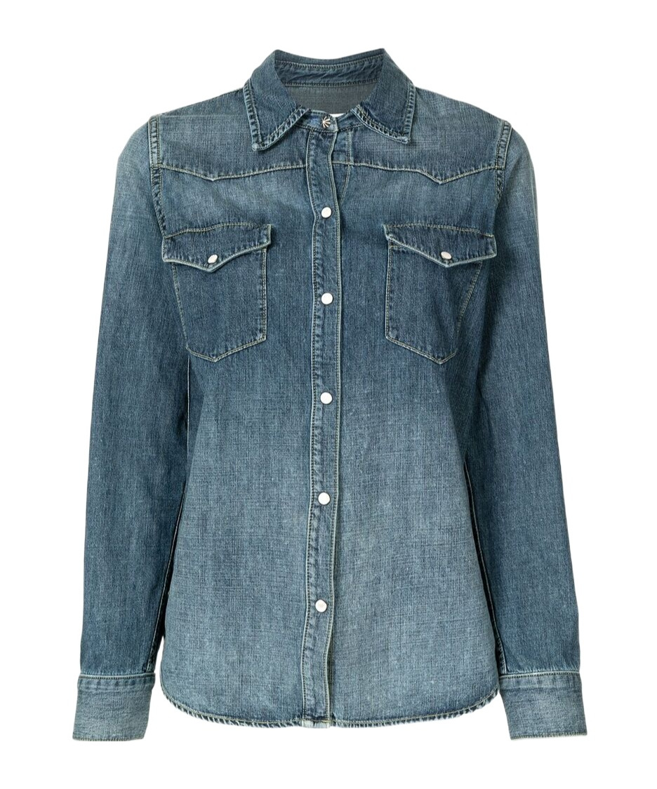 Nili Lotan Travis Cotton Chambray Shirt In Blue
