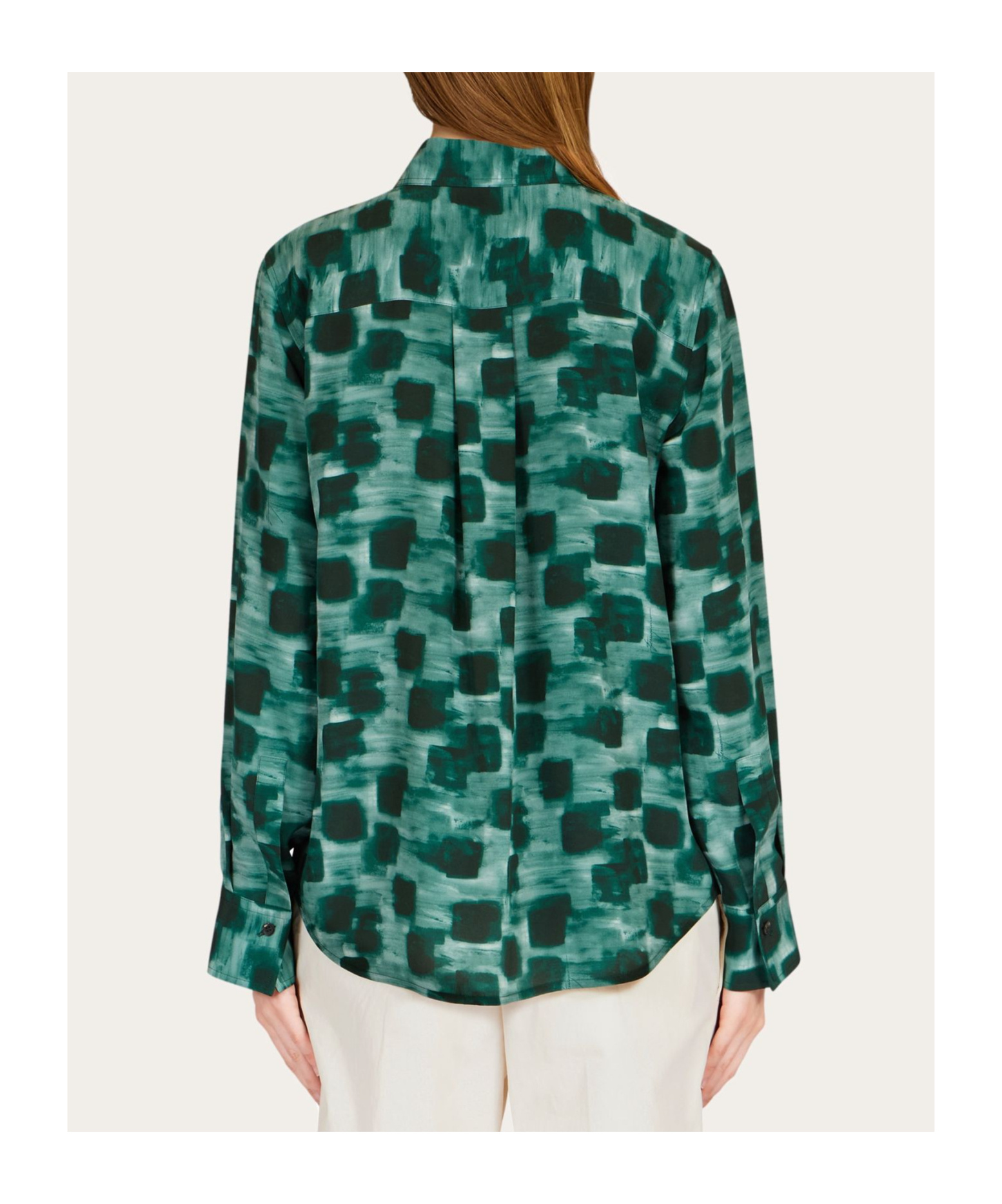 Ferragamo Graphic Print Button-up Shirt In Green