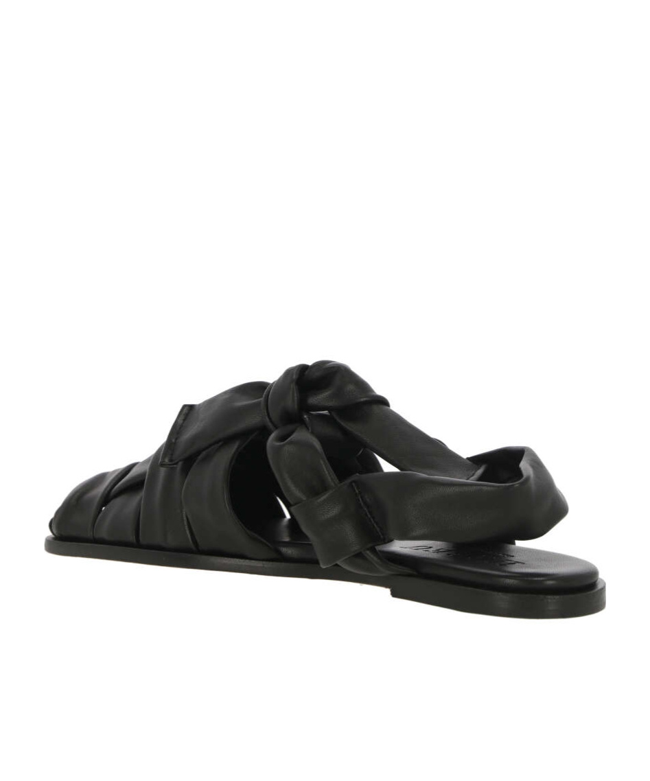 HEREU HEREU INTERWOVEN KNOTTED T-BAR SANDALS