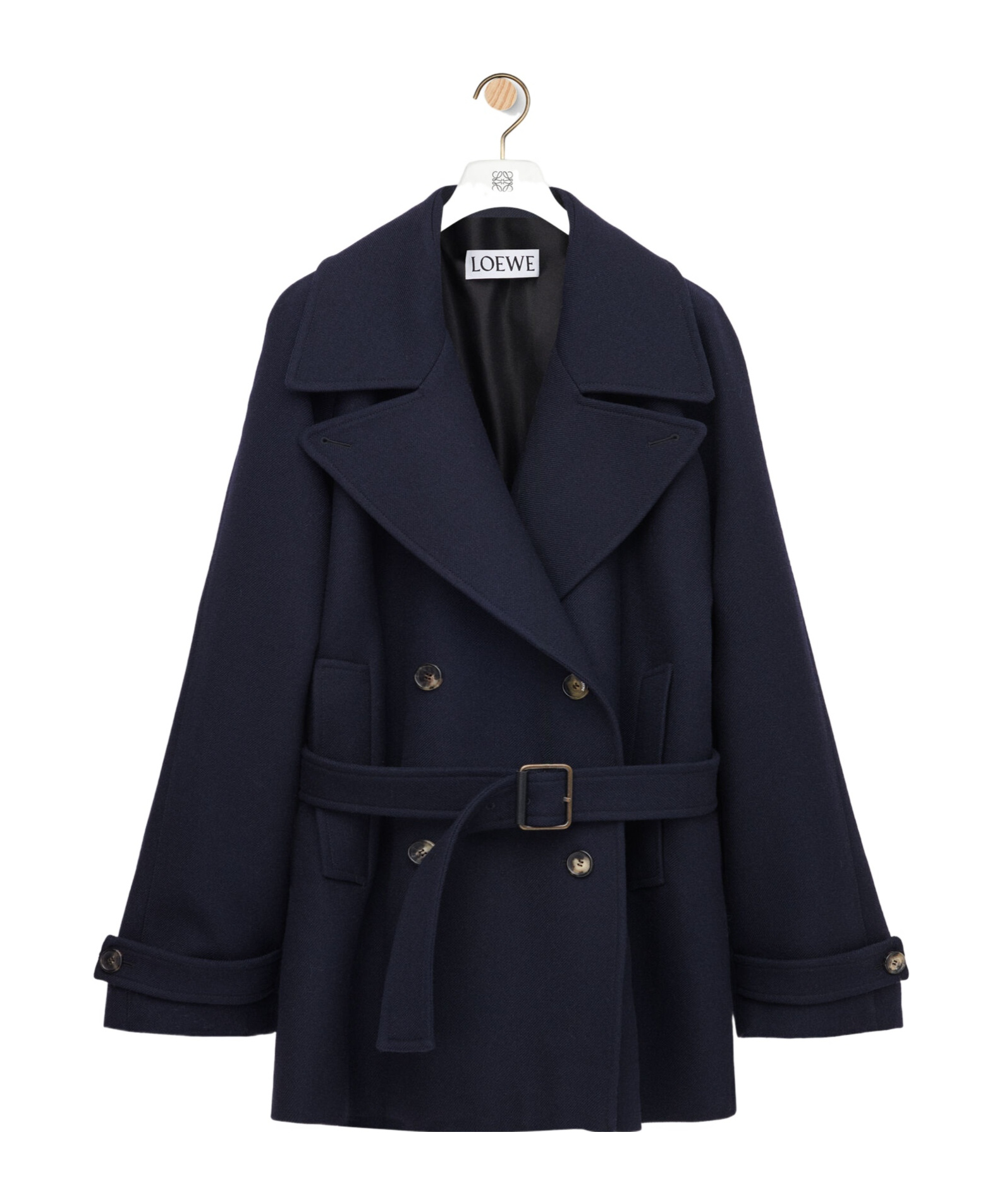 Loewe Long-sleeved Coat In Blue