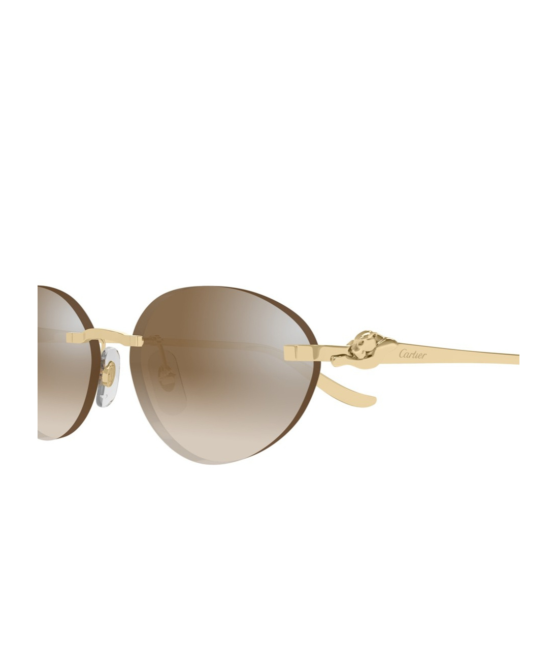 Shop Cartier Cat-eye Frame Sunglasses In Nude