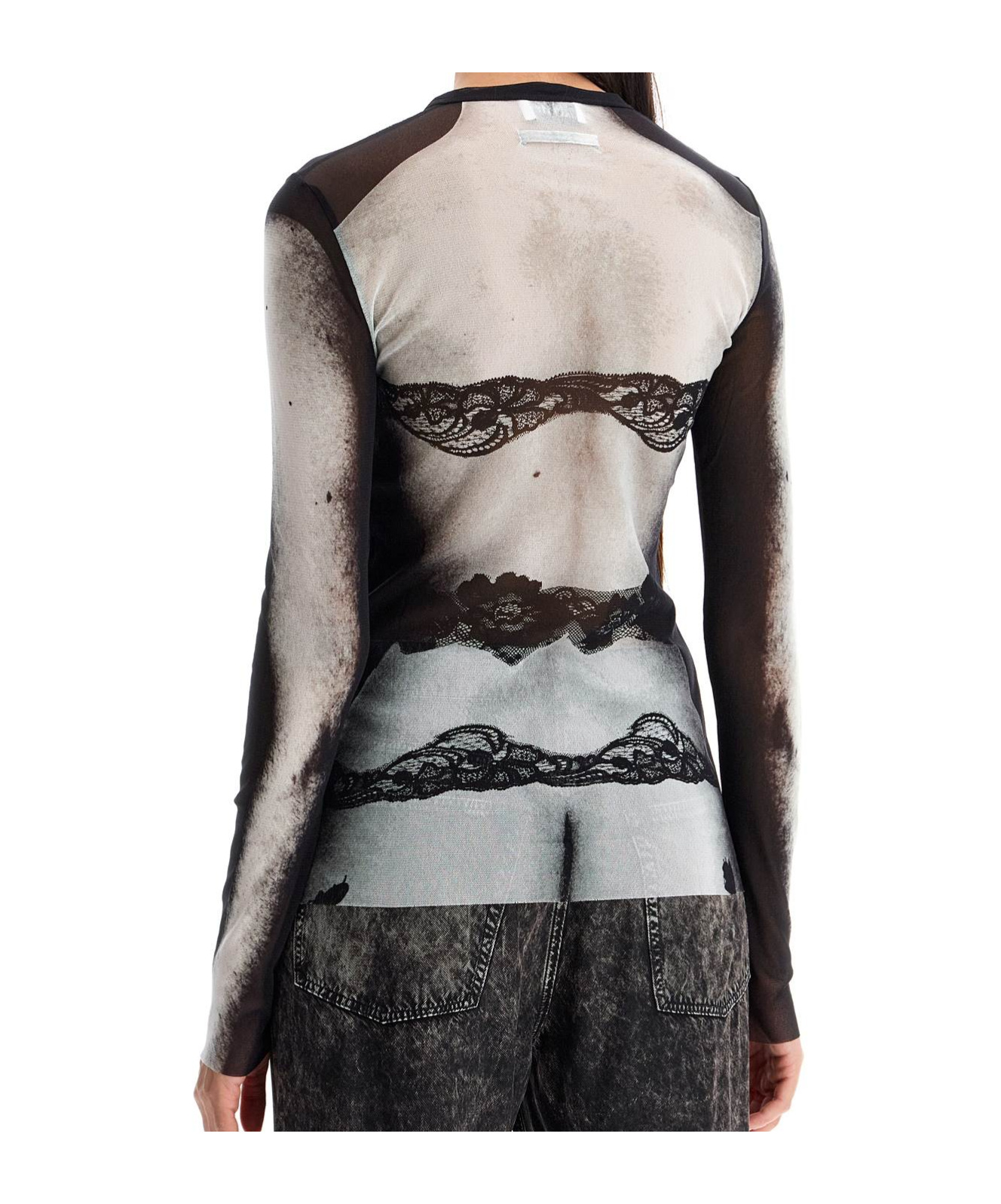 Shop Jean Paul Gaultier Graphic-print T-shirt In Black