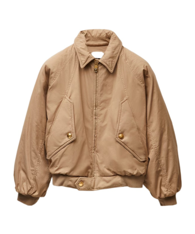 Versace Embroidered Cotton-gabardine Blouson In Orange