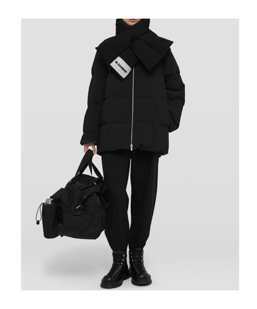 Jil Sander Wool Flannel Quarter Pants In Black