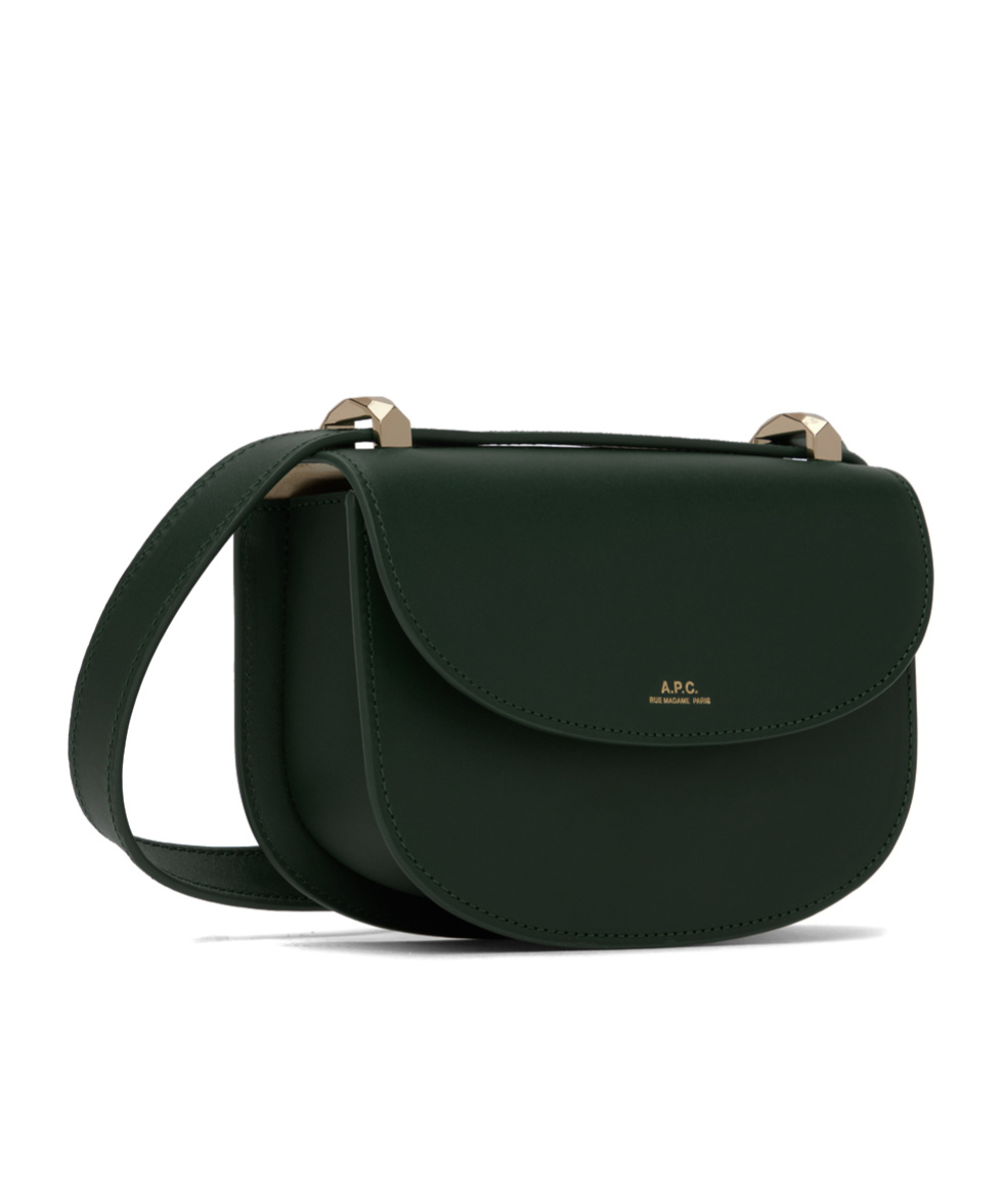 Apc Adjustable Shoulder Strap Logo Shoulder Bag In Green