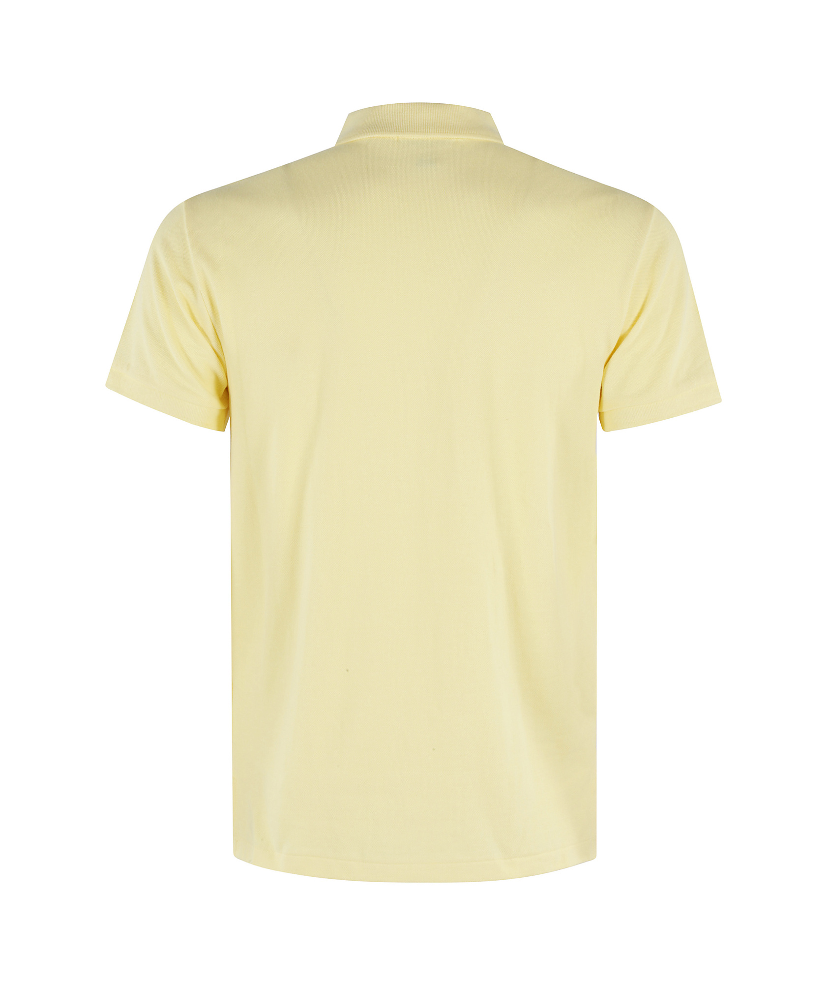 Polo Ralph Lauren Yellow Cotton Piquet Polo Shirt With Logo  In Nude