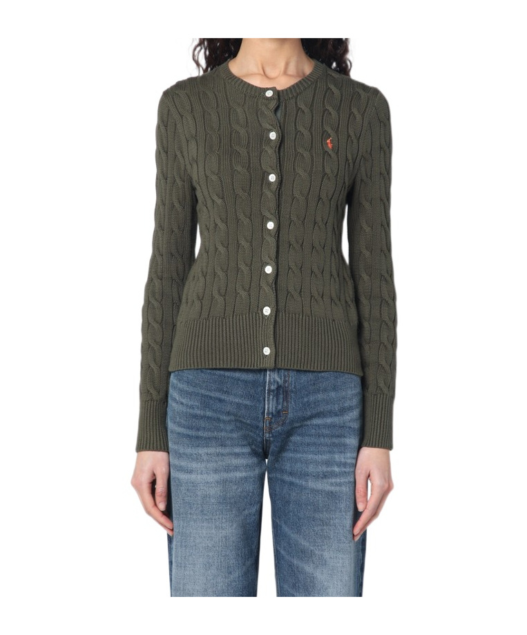 Shop Polo Ralph Lauren Polo Pony-embroidered Cardigan In Black