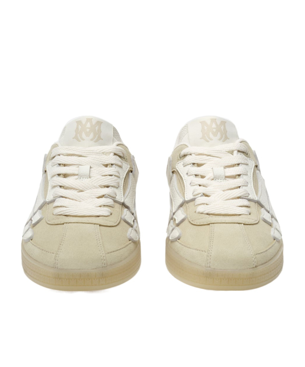 Amiri Pacific Bones Low-top Sneakers With Rubber Sole In Nude
