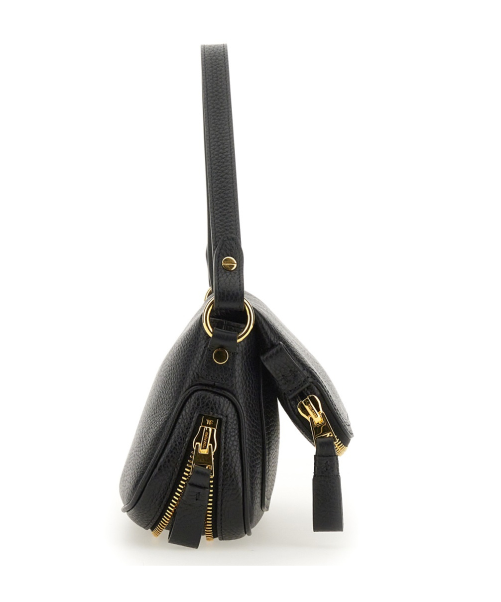 Tom Ford Folded-design Pebbled-leather Shoulder Bag