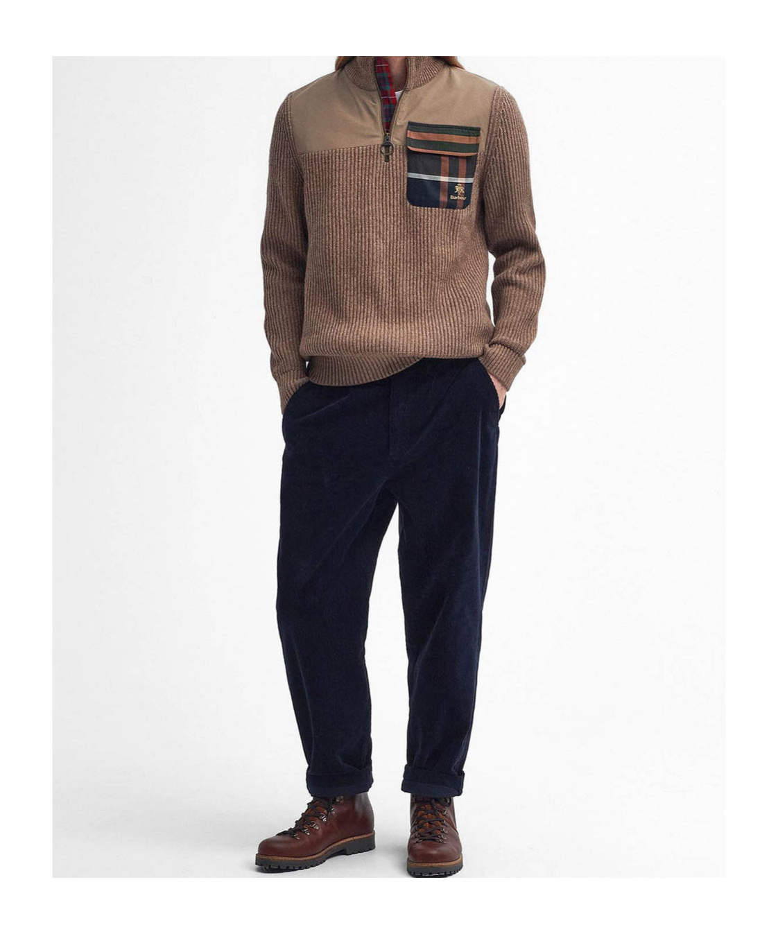 BARBOUR BARBOUR X BARACUTA MILLER HALF-ZIP KNIT JUMPER