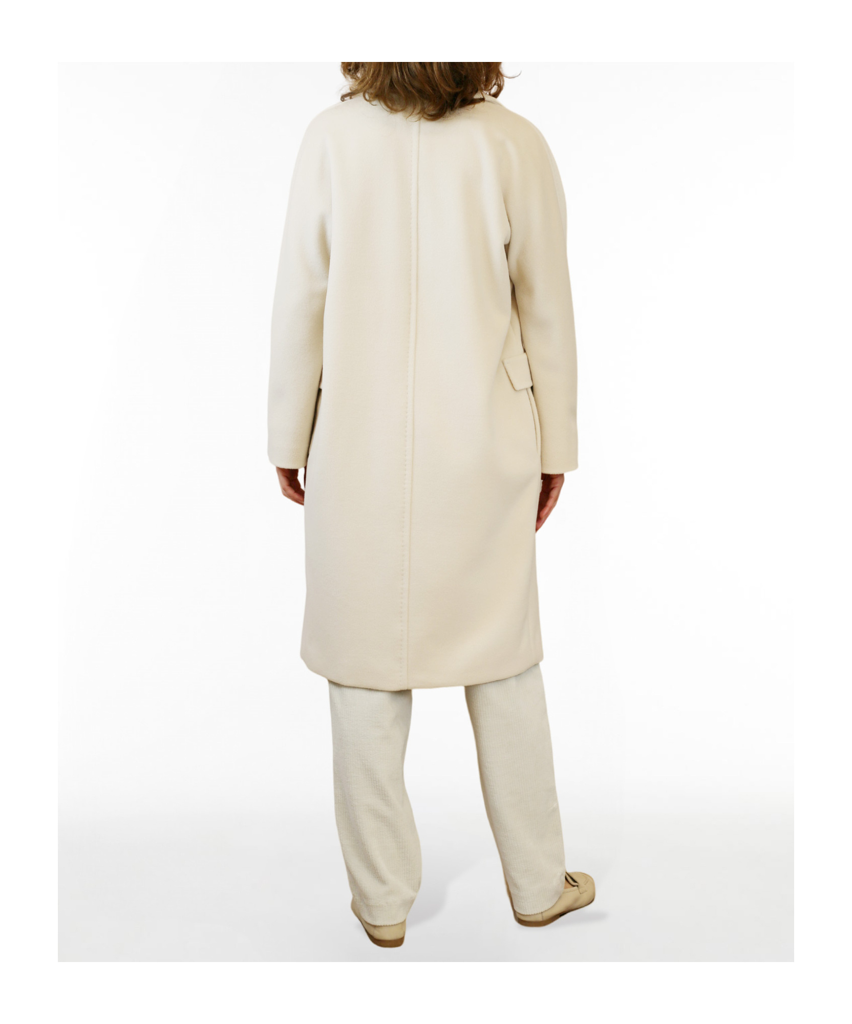 Max Mara Pastel Yellow Wool Blend Aia Coat In Nude