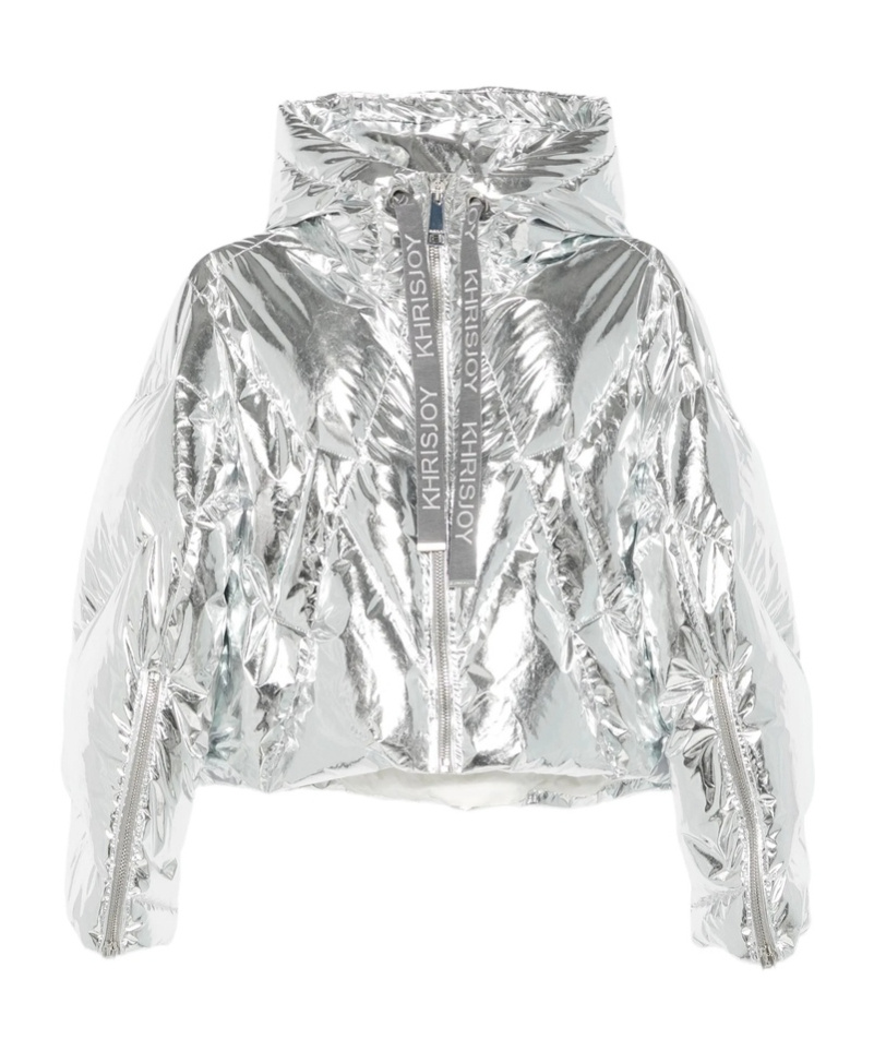 Khrisjoy Long-sleeved Down Jacket In Metallic