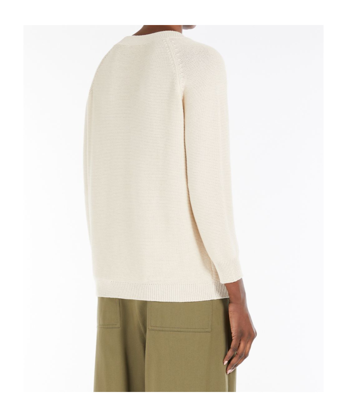 Weekend Max Mara Long-sleeved Sweater In White