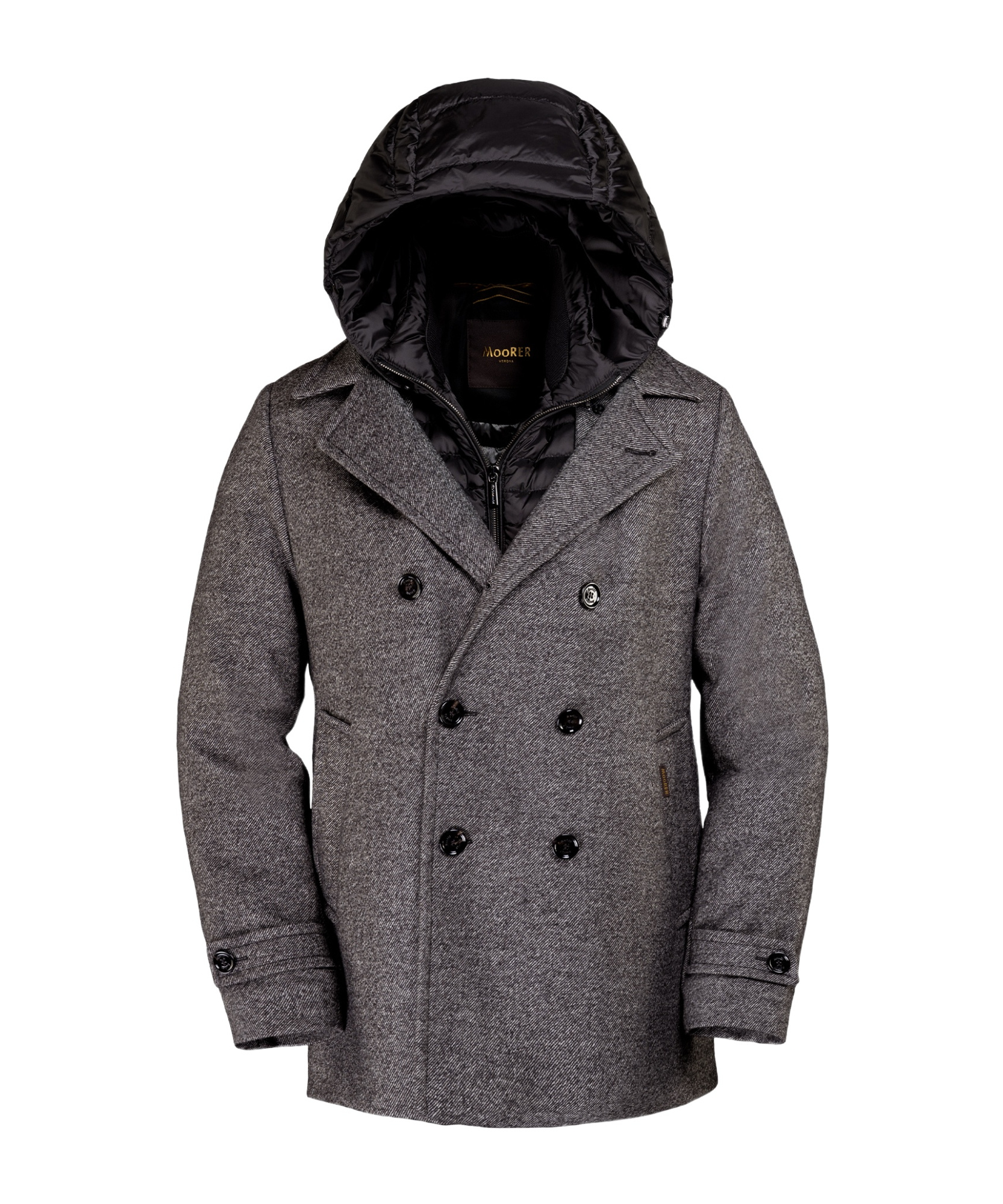 Moorer Hooded Coat In Gray