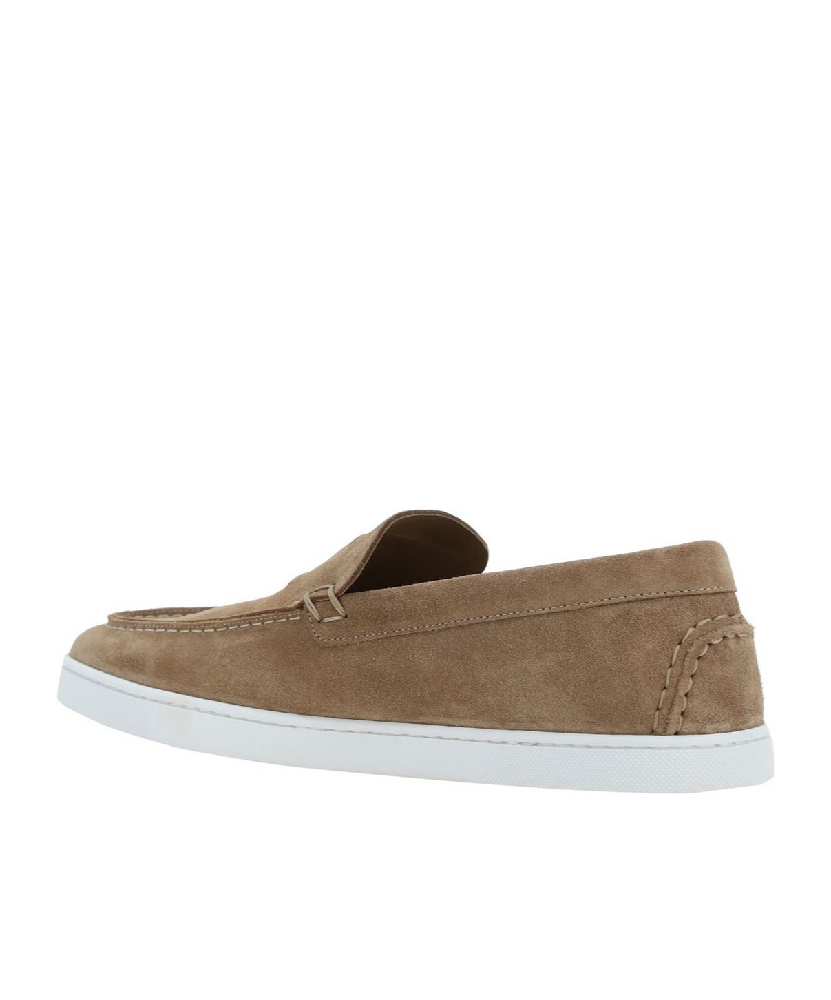Christian Louboutin Round Head Loafer Shoes In Brown
