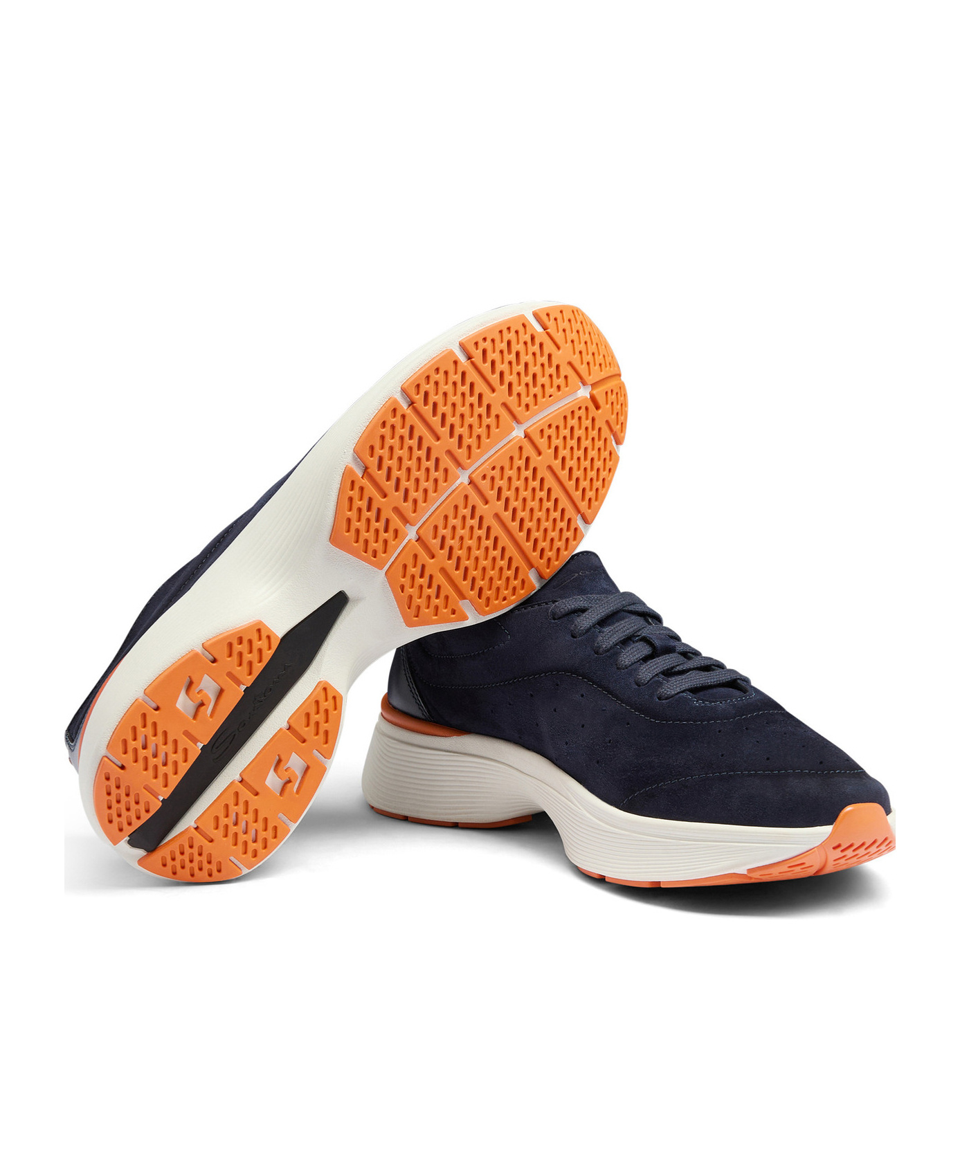 Santoni Bounce Lace-up Sneakers In Blue