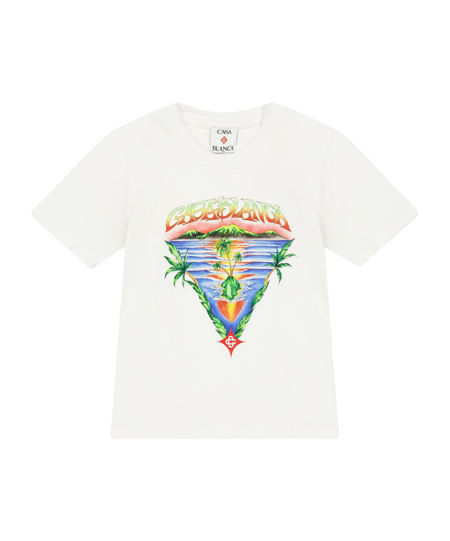 Casablanca Triangular Label T-shirt In White