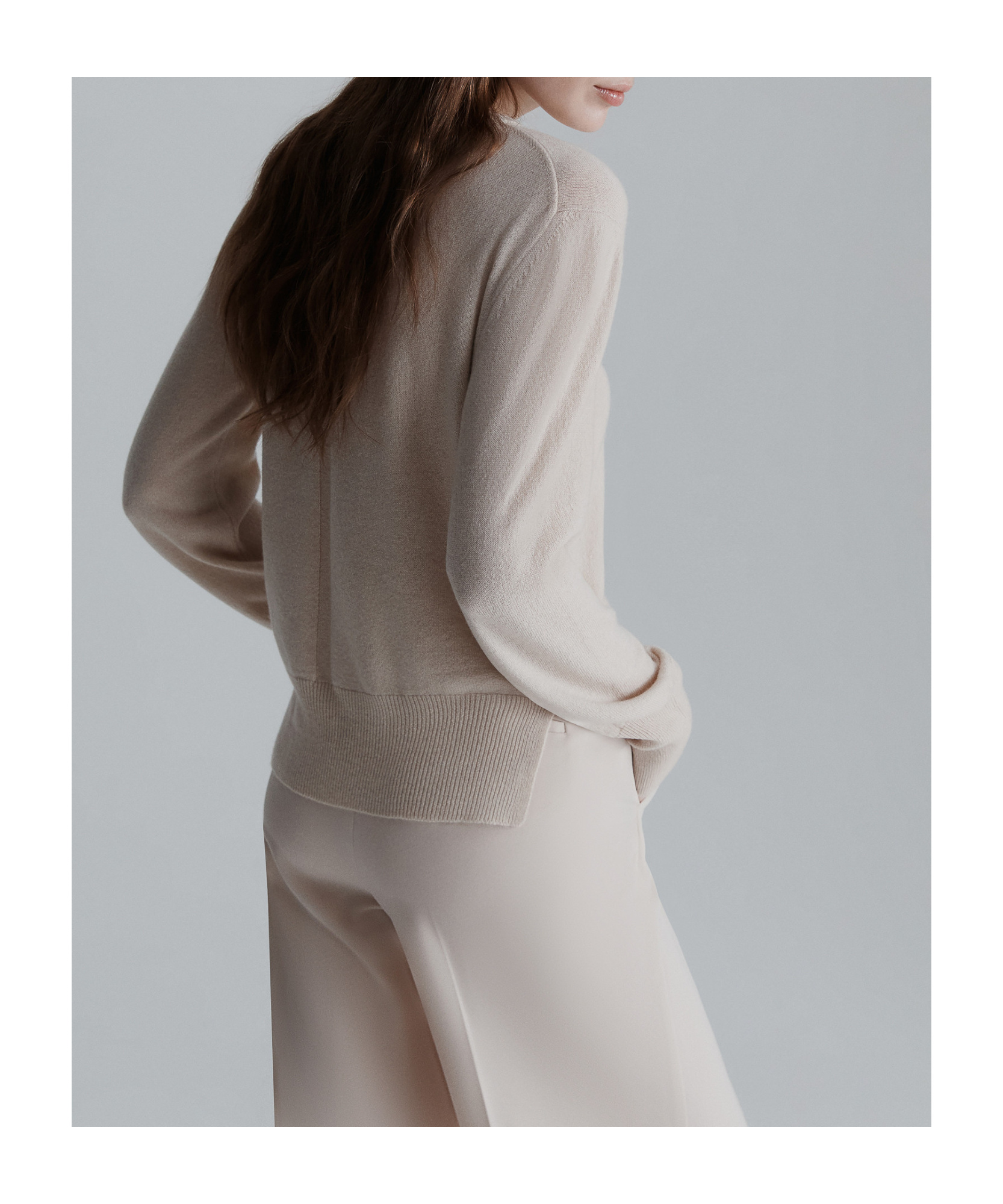 Marella Pure Cashmere Crew-neck Sweater - Cream In Neutral