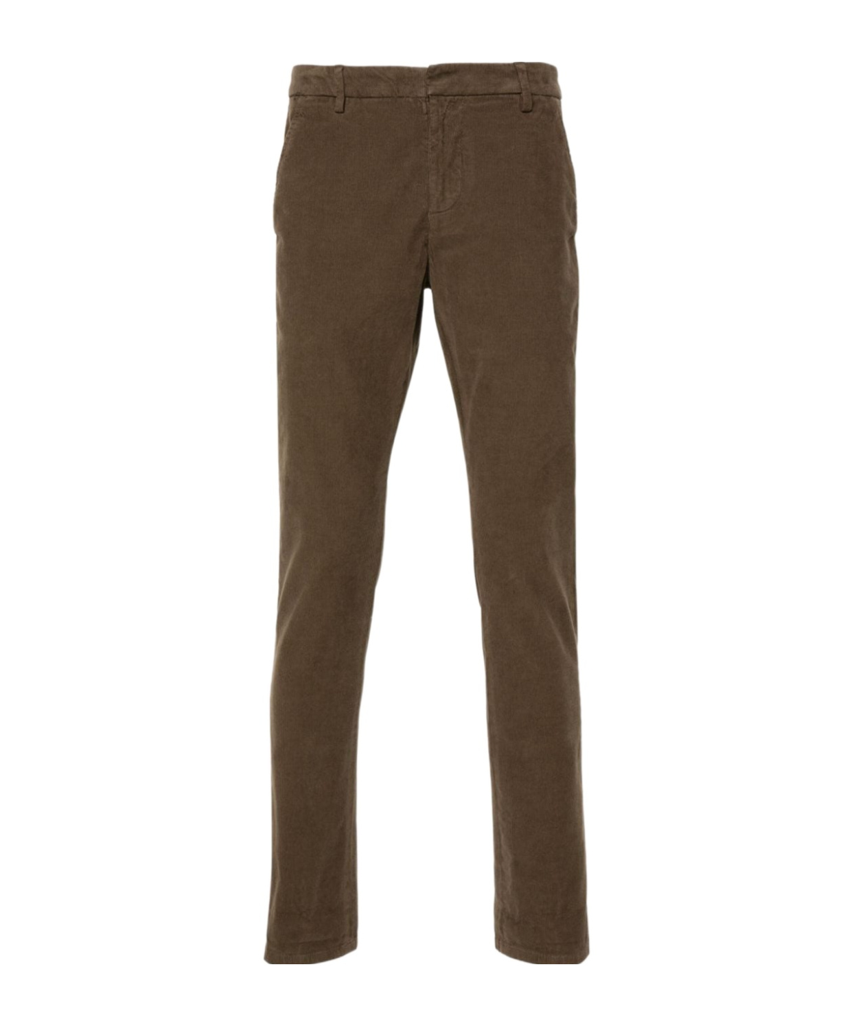 Dondup Gaubert Mid-rise Slim-fit Trousers In Green