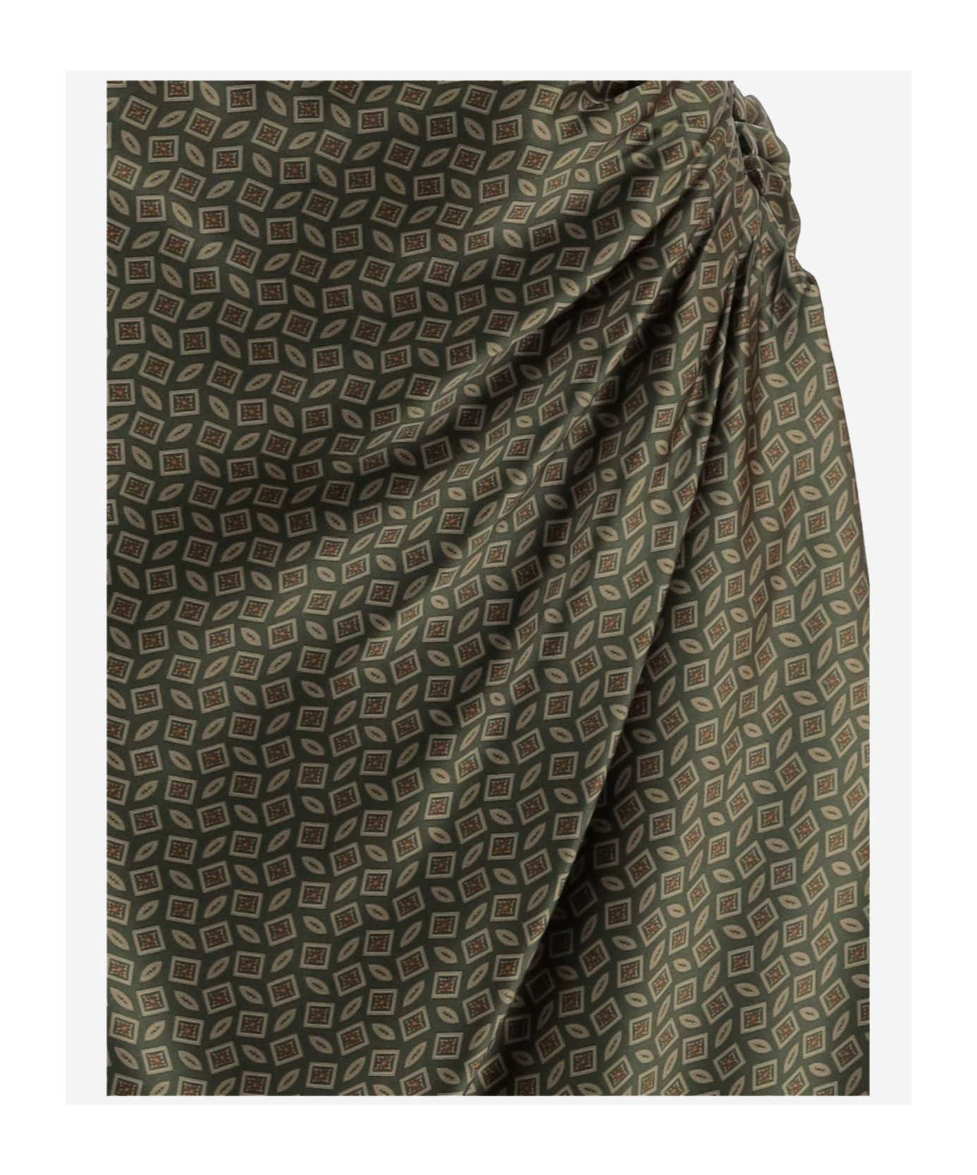 Dries Van Noten Pleated Skirt In Animal Print