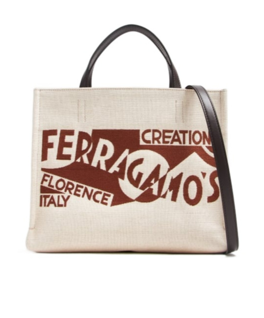 Ferragamo Logo S Pattern Shoulder Bag In Multicolor