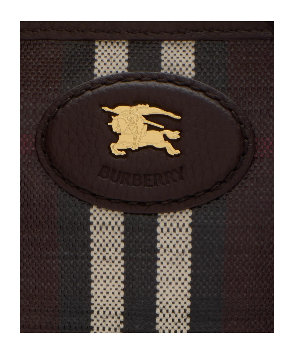 Burberry Embroidered Canvas Medium Highlands Shopping Bag In Multi