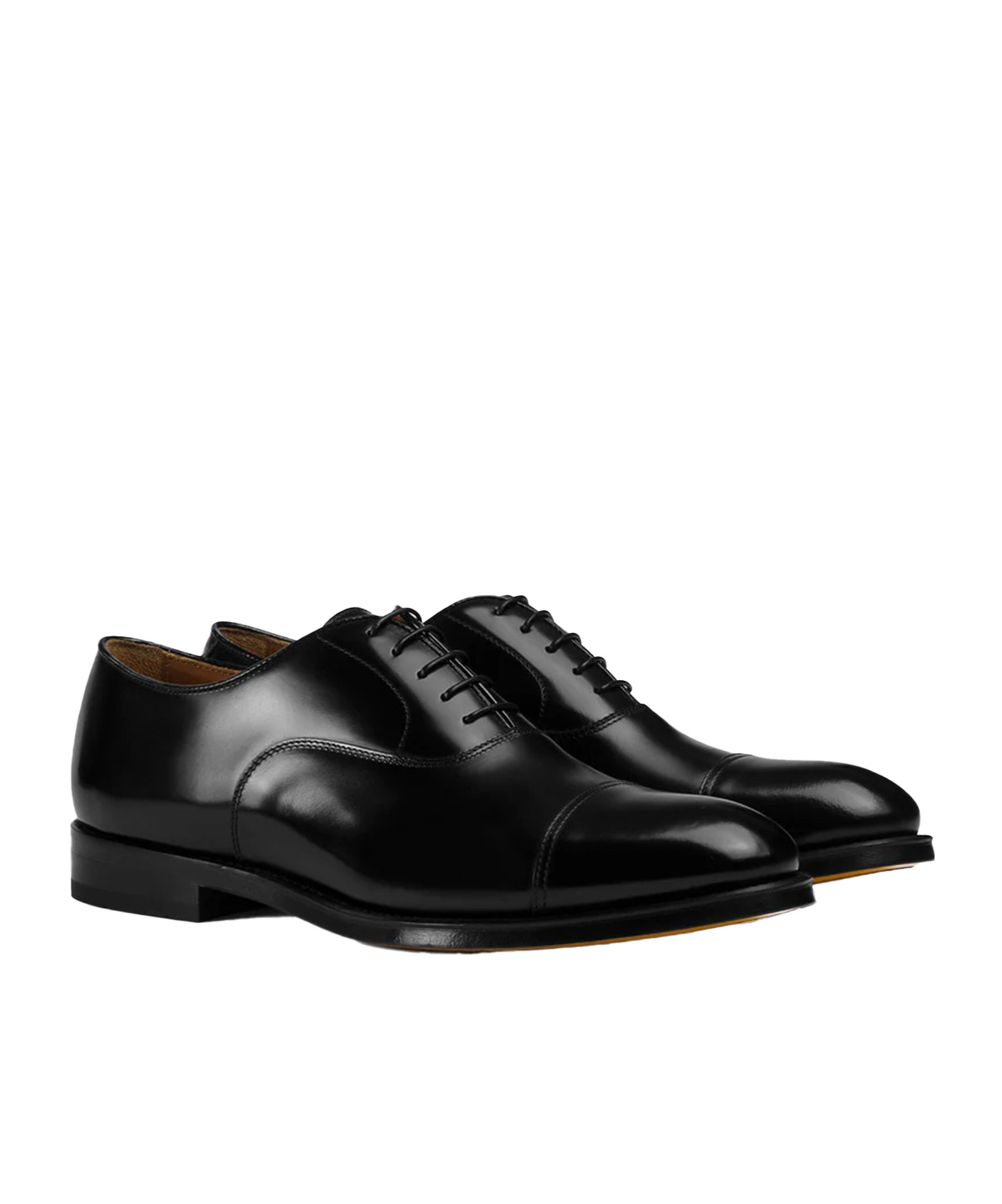 Doucal's Blue Oxford Shoes In Brushed Leather With Toe Cap