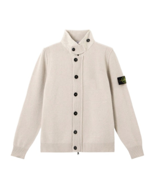 Stone Island Button-fastening Patch-pocket Cardigan In Neutral