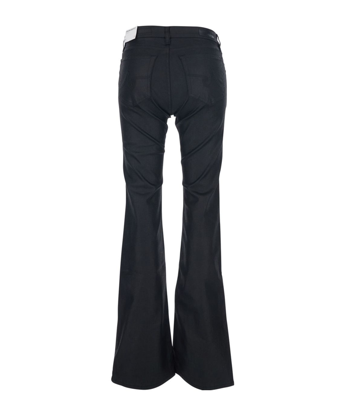 Ag Black Jeans With Belt Loops And Flared Leg In Denim Woman In Blue