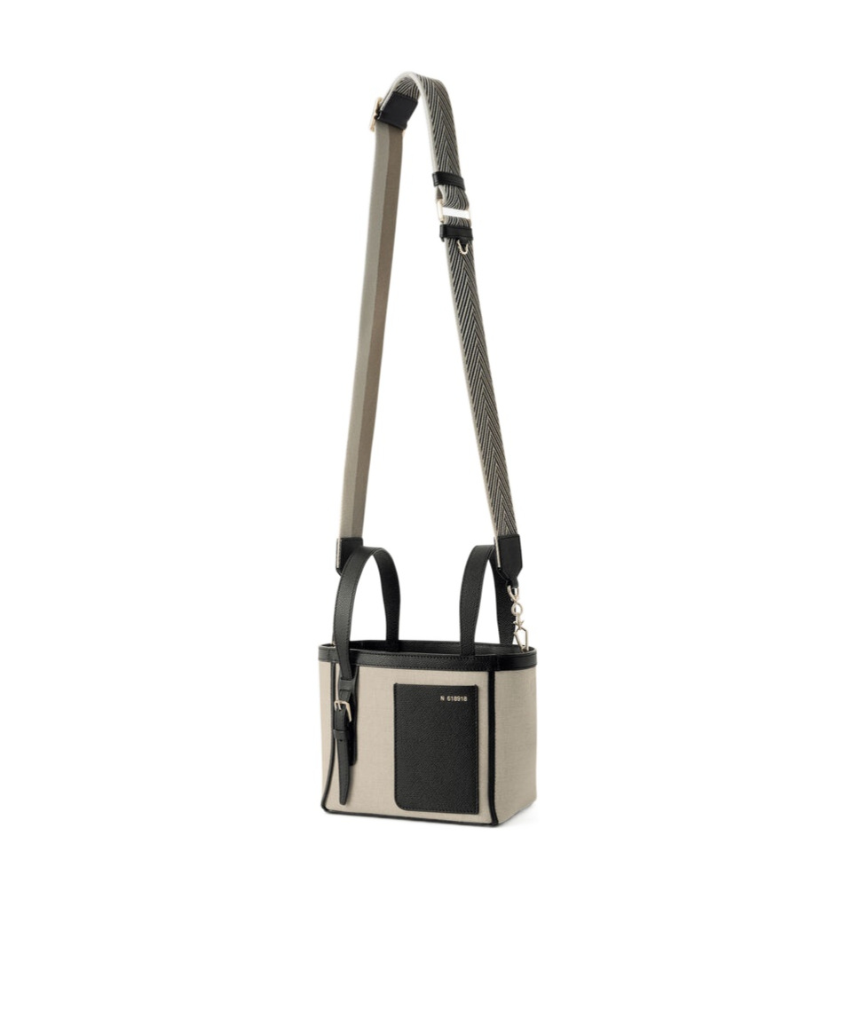 Valextra Soft Canvas Bucket Micro Bag