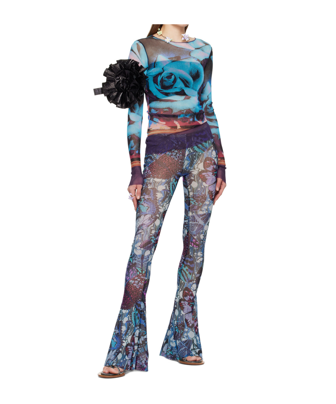 Jean Paul Gaultier Butterfly Pants In Multi