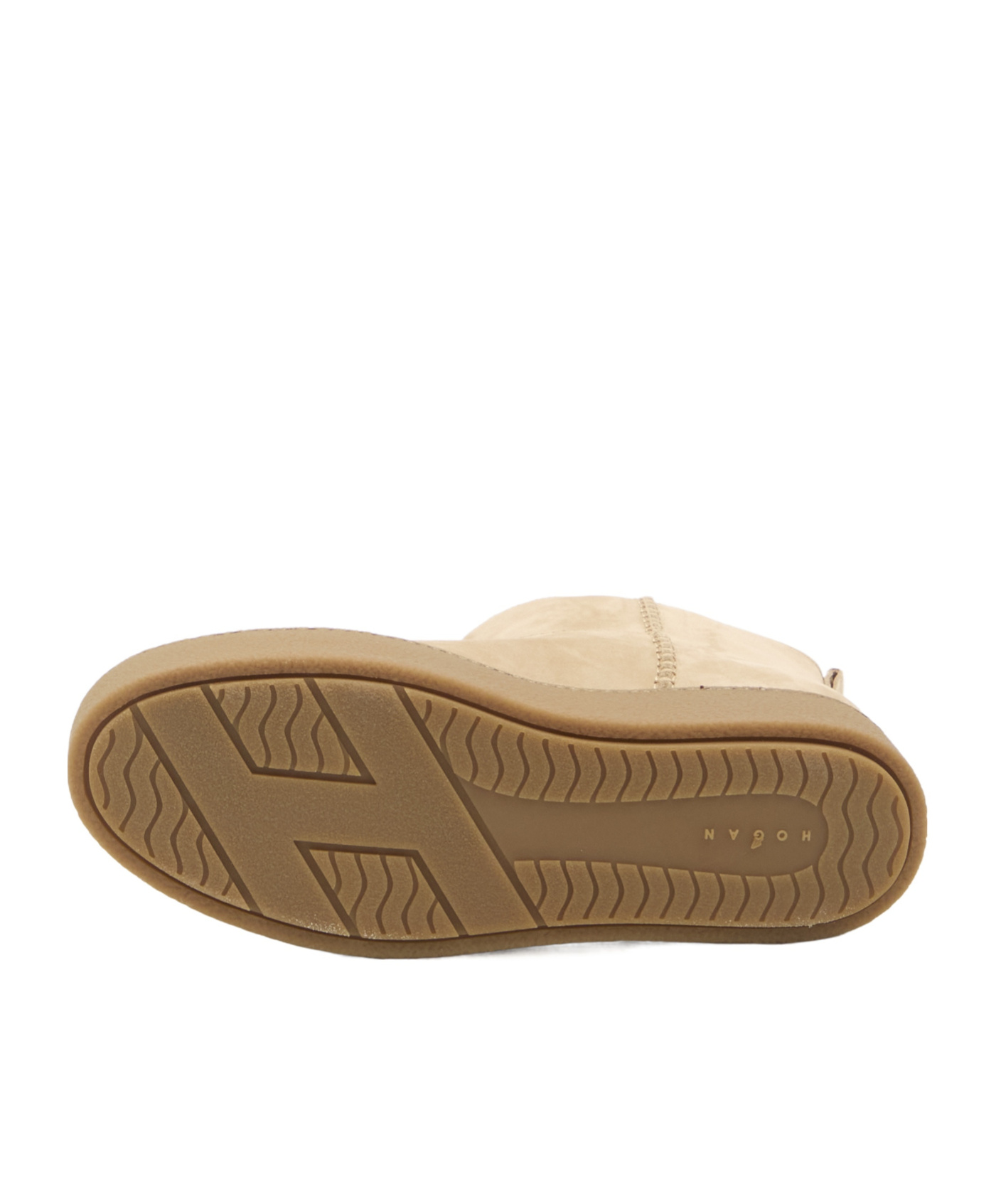 Hogan Round Toe Ankle Boots In Brown