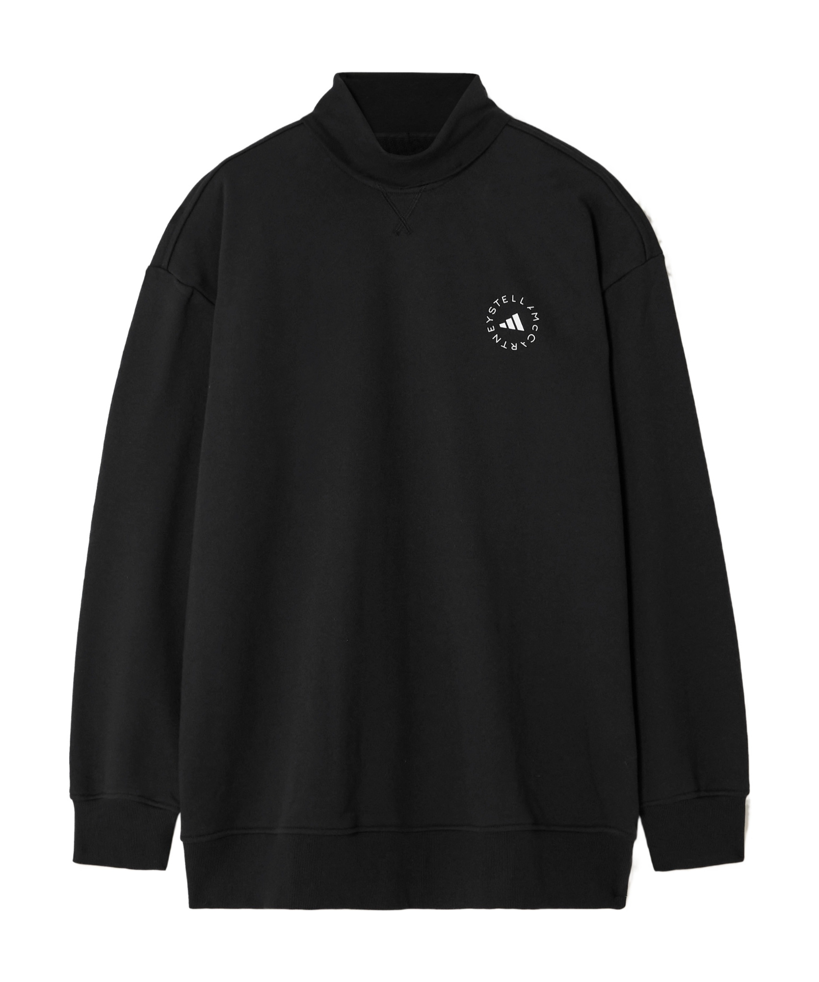 Shop Adidas By Stella Mccartney Turtleneck Sweatshirt In Black