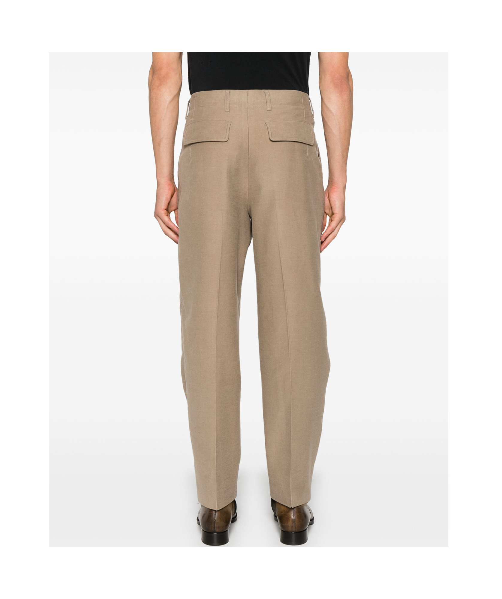 Zegna Belt-loop Casual Pants In Nude